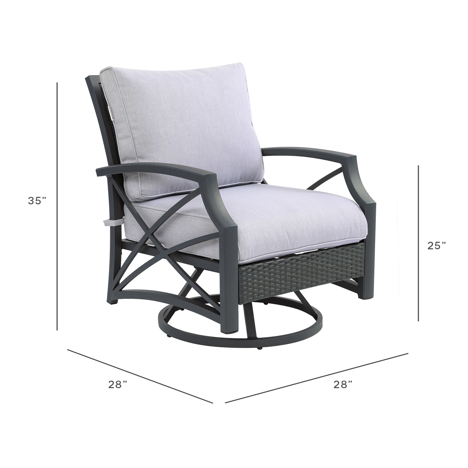Kinger Home FP-004TGRY-SET-GRY Patio-Conversation-Sets - View #10