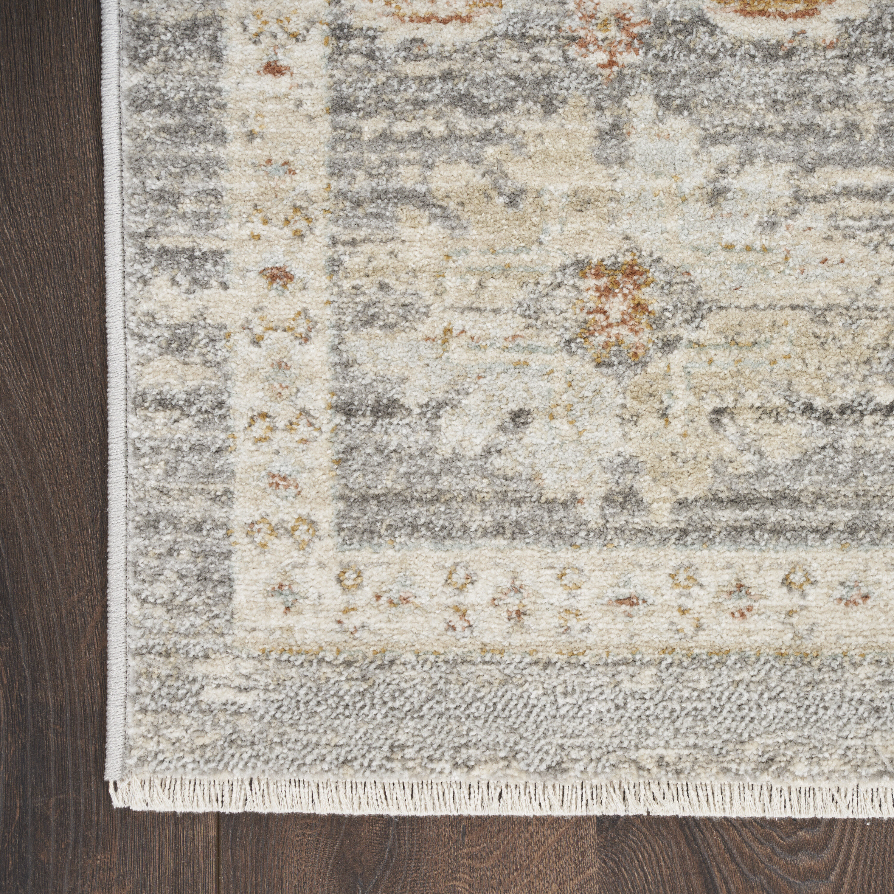 Gray 8' x 10' Vintage Synthetic Persian Area Rug