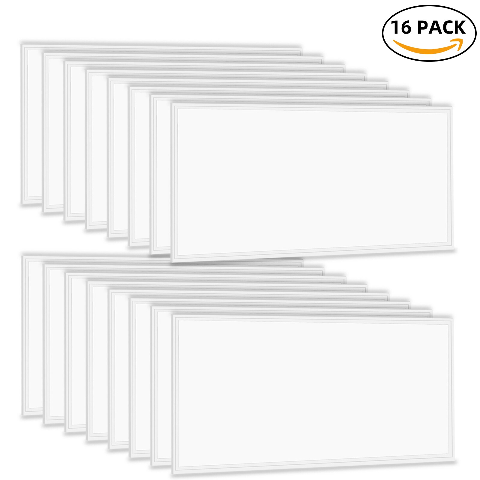 Bieuoram 16 Pack 2x4 LED Flat Panel Light Fixture 7800LM 5000K Dimmable 0-10V LED Drop Ceiling Lights for Office Commercial Use Dustproof ETL Listed