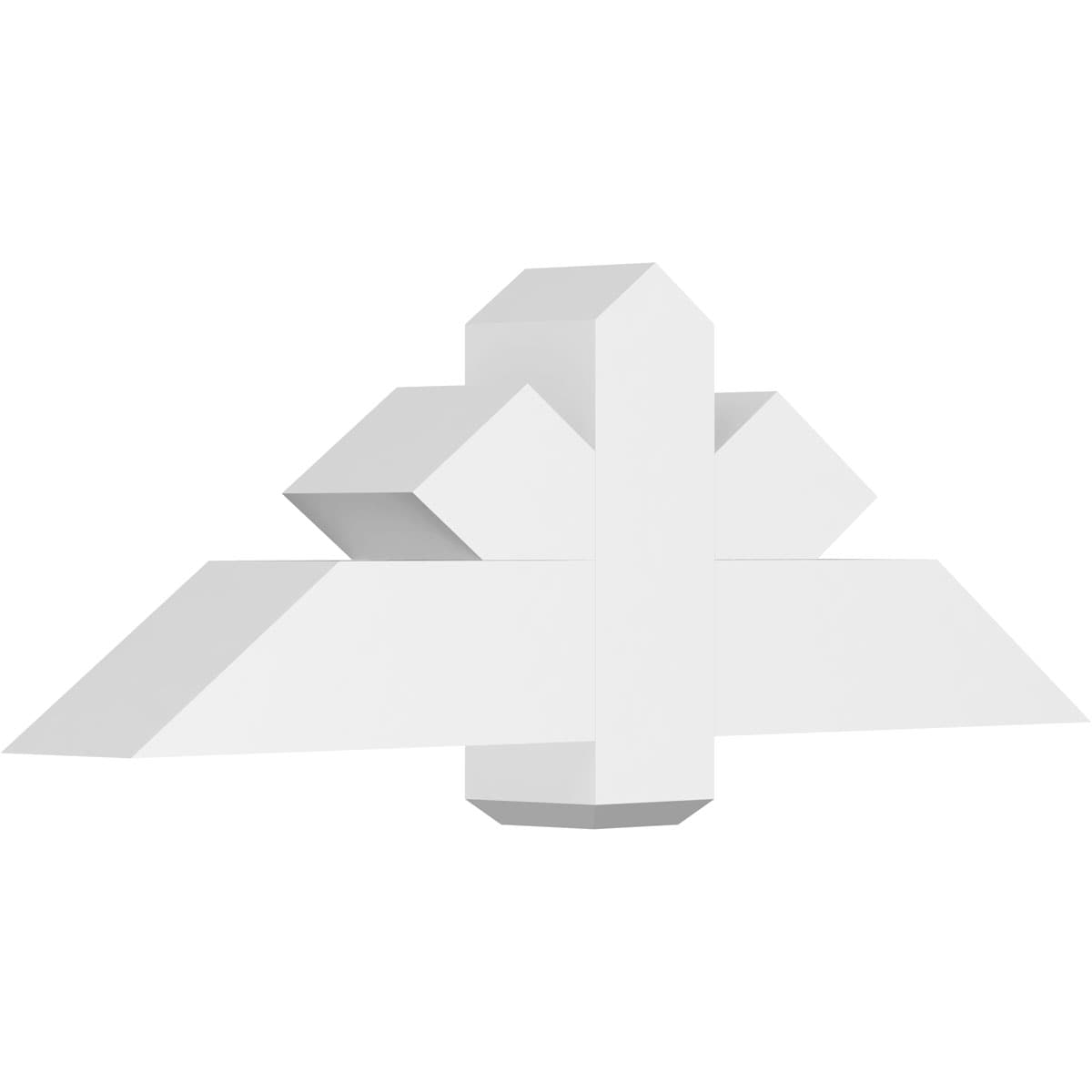 Ekena Millwork GBP048X16X0606KEN00 Kennewick White PVC Gable bracket