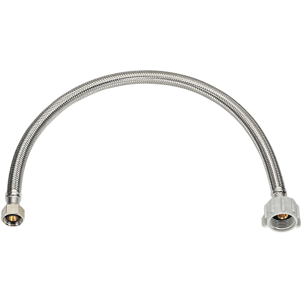 RELIABILT 1/2-in compression x 7/8-in Ballcock thread x 12-in Braided stainless steel Flexible Toilet Supply Line #7233-12-12-2-RB