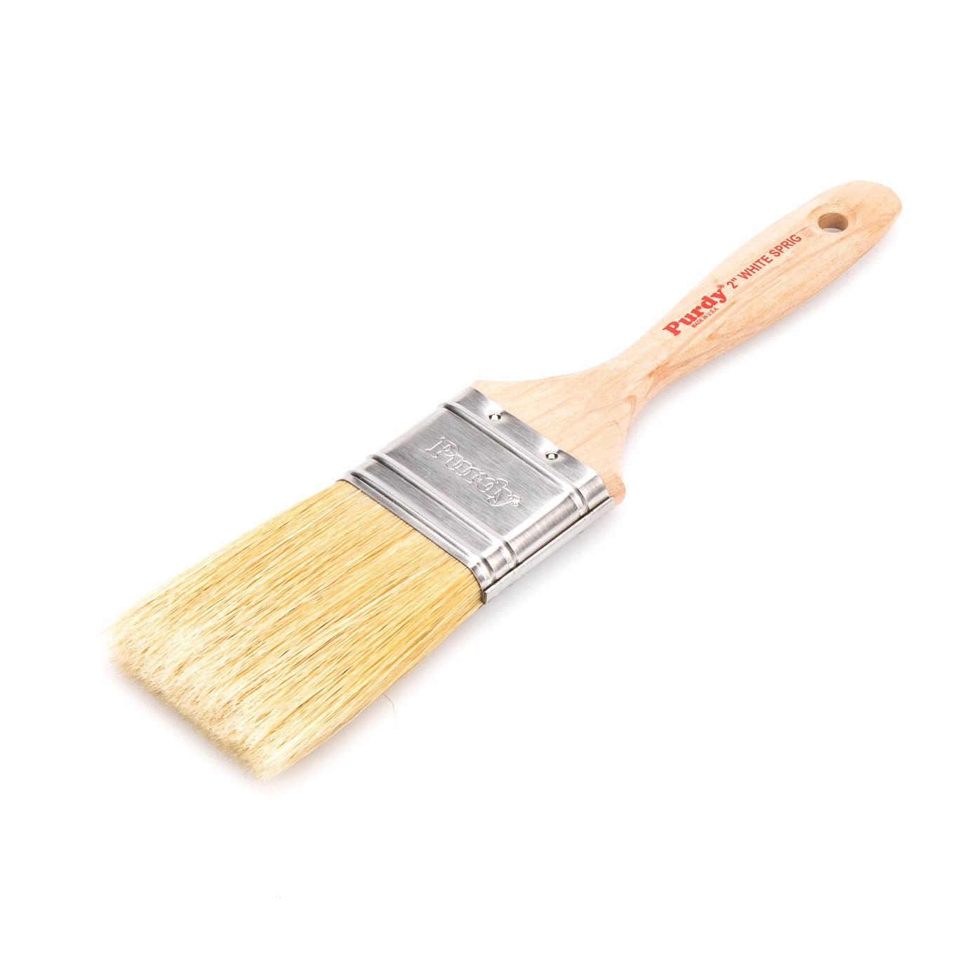2 Pro Solutions 23120 White China Bristle Paint Brush, BeaverTail Handle