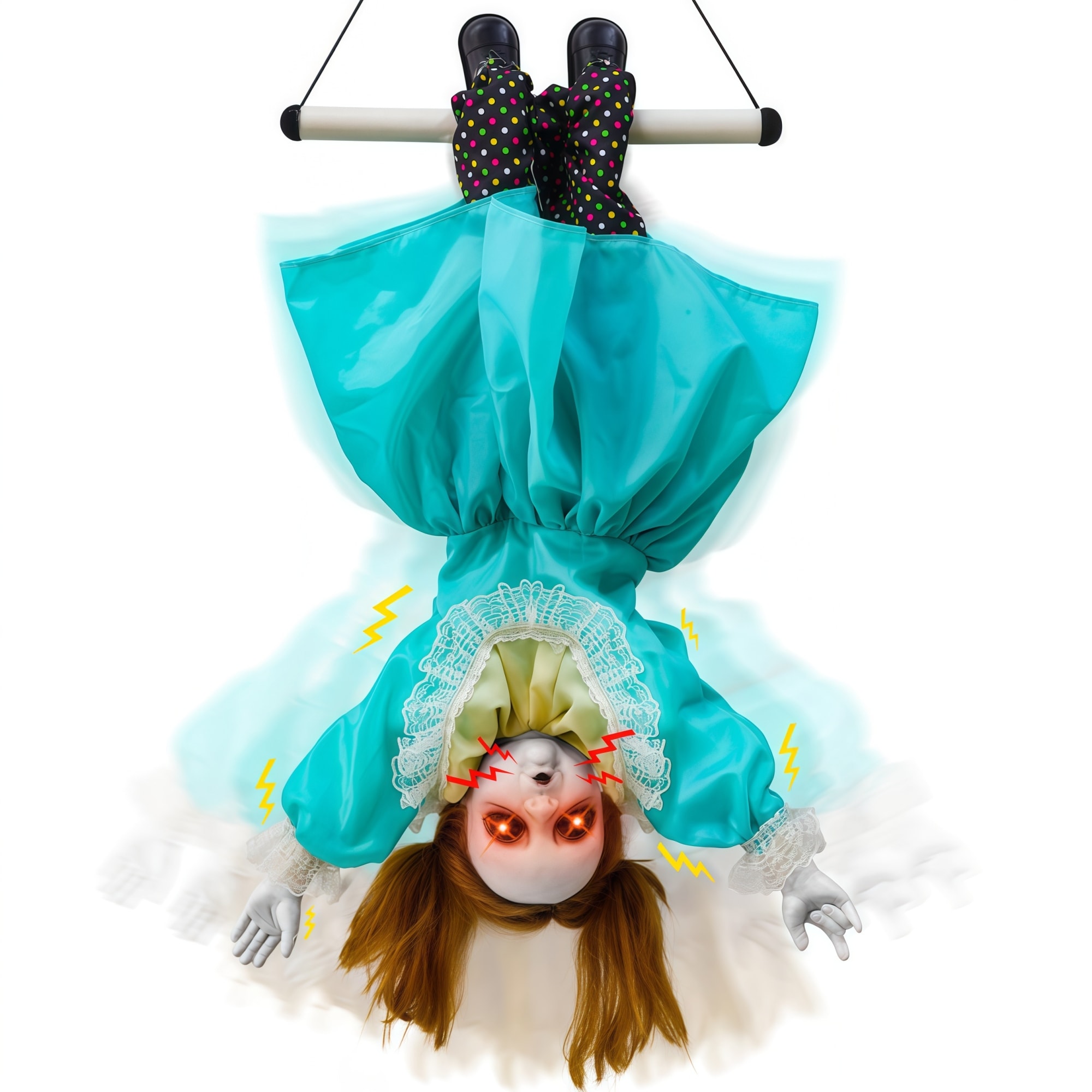 Numhew 30-in Halloween Animatronic Hanging Doll with Moving Hands