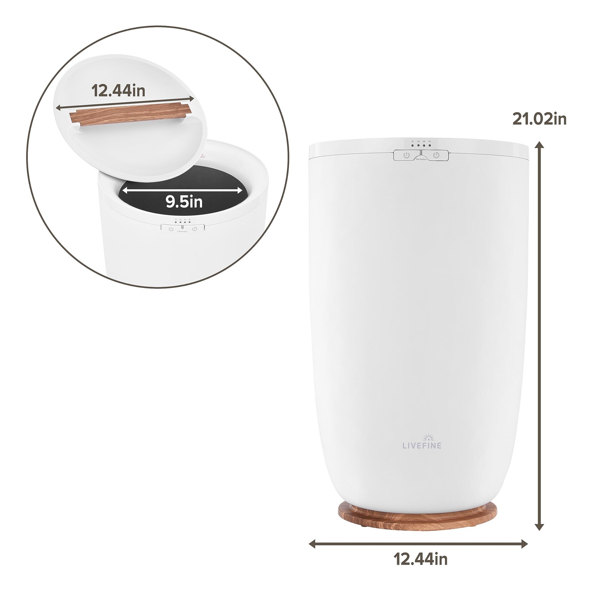 LiveFine LFHTTW04WT Towel-Warmers - View #3