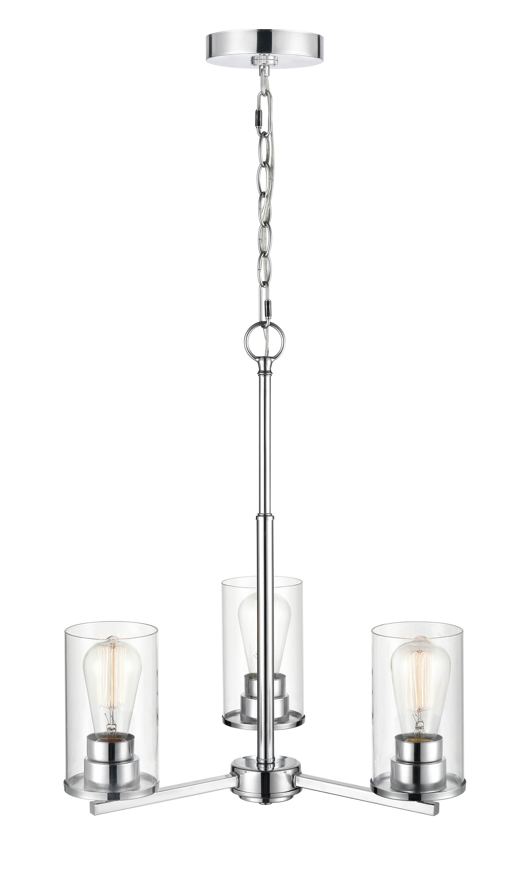 Millennium Lighting 2713-CH Verlana 3 -Light Chrome Traditional For Use in Bedrooms, Dining Rooms, Foyers, Kitchens, Living Rooms Chandelier
