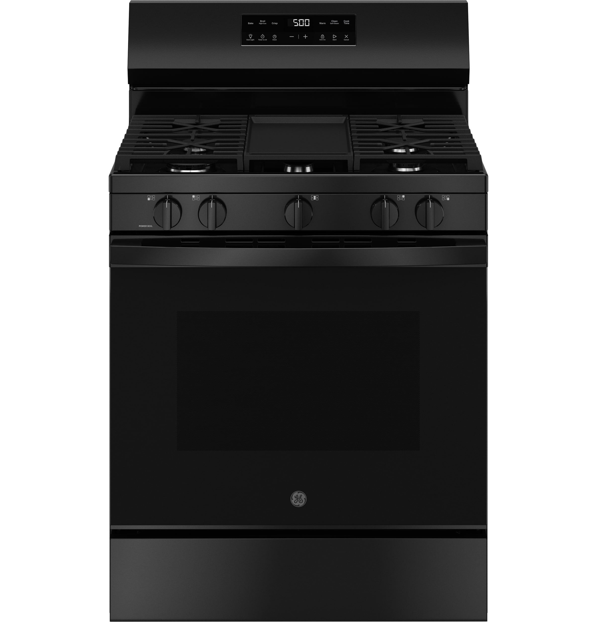 GE GGF500PVBB 30-in 5 burners 5.3-cu ft Freestanding Natural Gas Range ( Black )