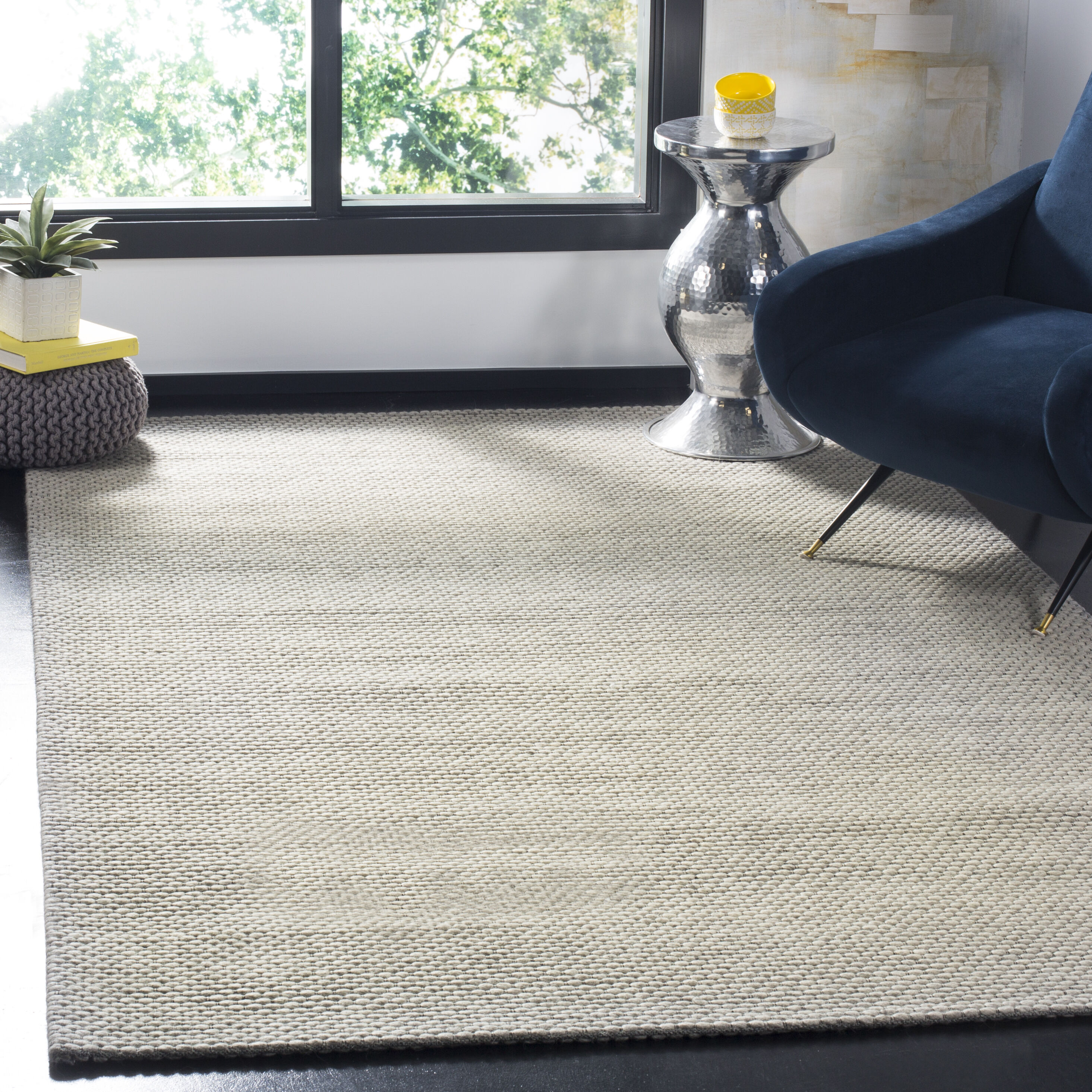 Safavieh Natura 2 X 12 (ft) Wool Gray Indoor Solid Coastal Runner Rug in  the Rugs department at