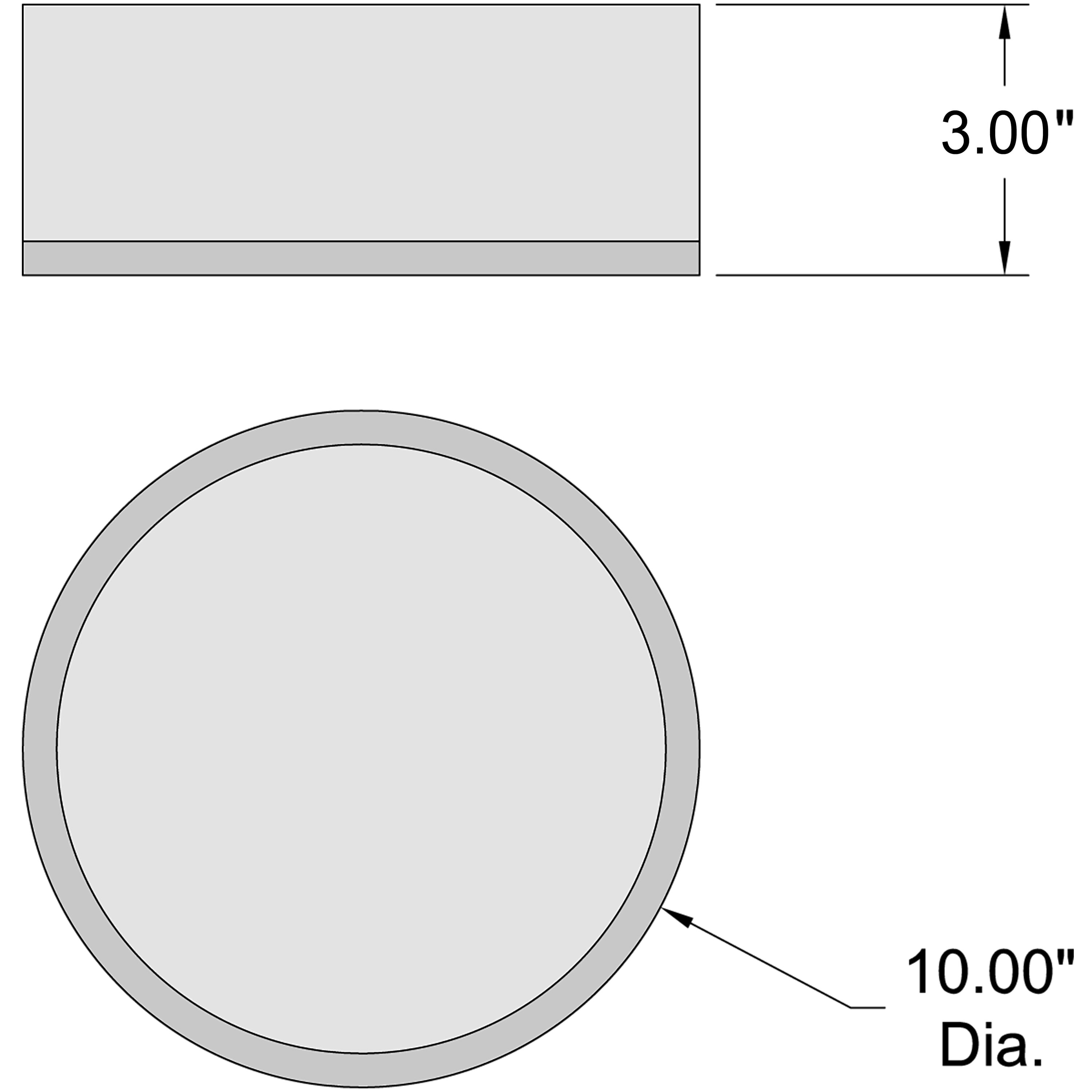 Aero 10" Chrome and Glass Flush Mount Light