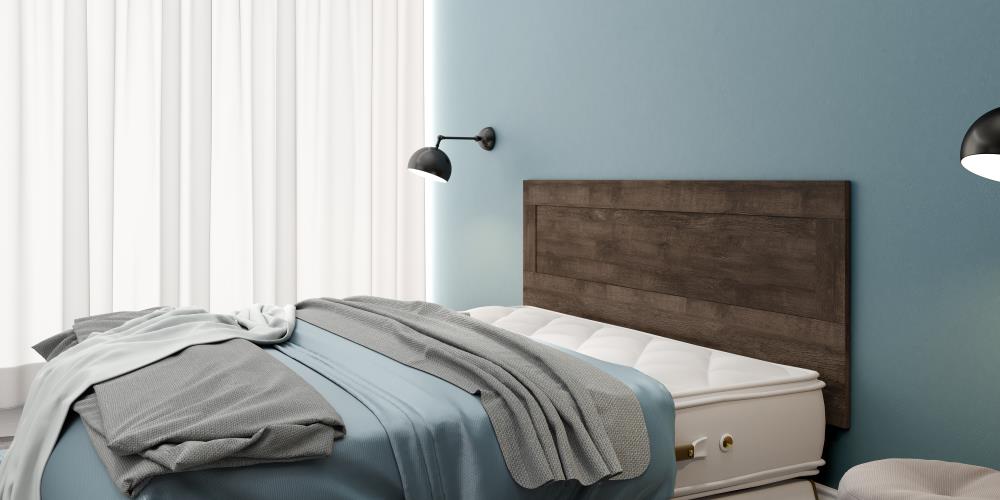 Amazonia ININ1656ROCF Midtown Concept Distressed Brown Queen Upholstered Headboard