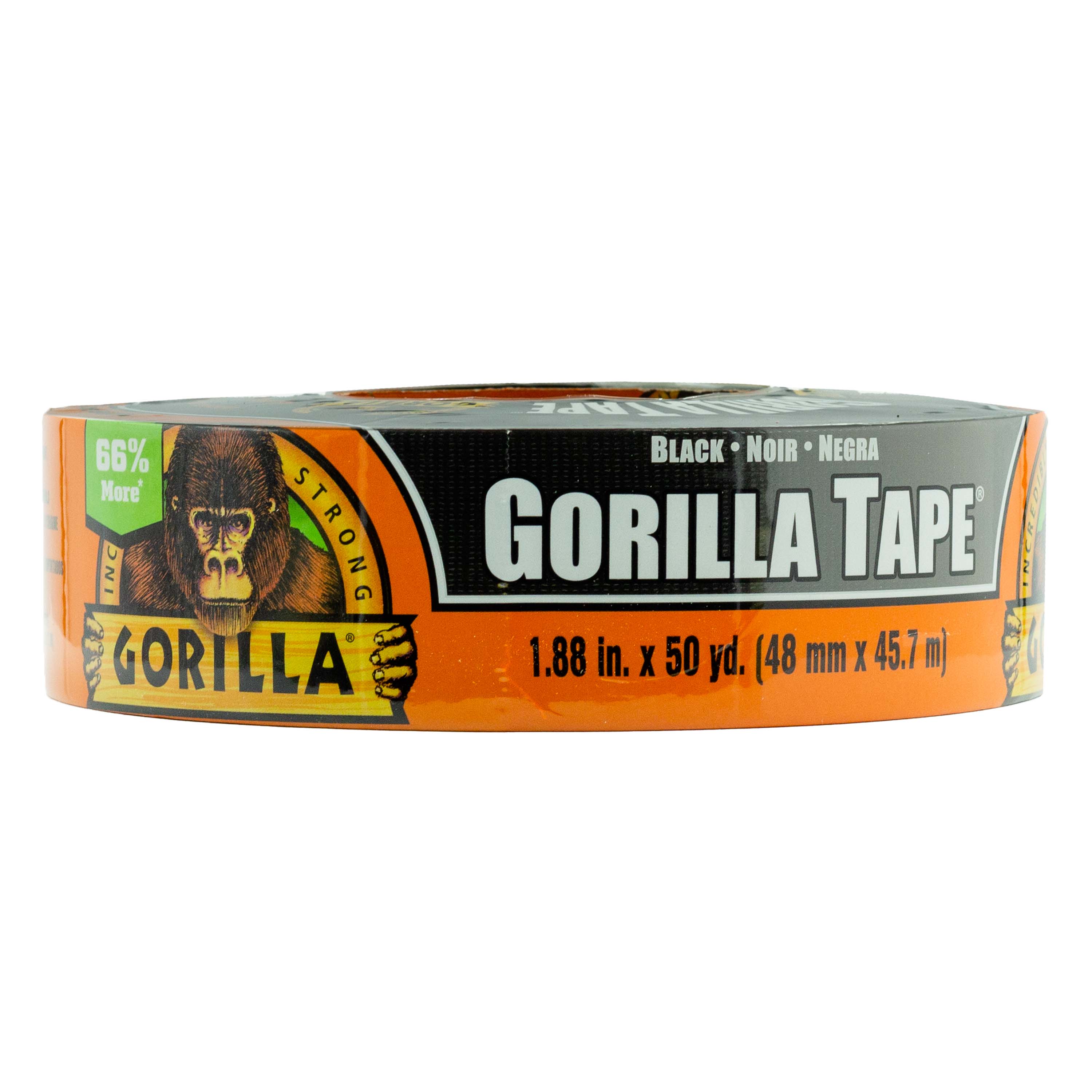 Gorilla Tough and Wide Tape 2.8 in x 25 yd Black, 2 Pack 