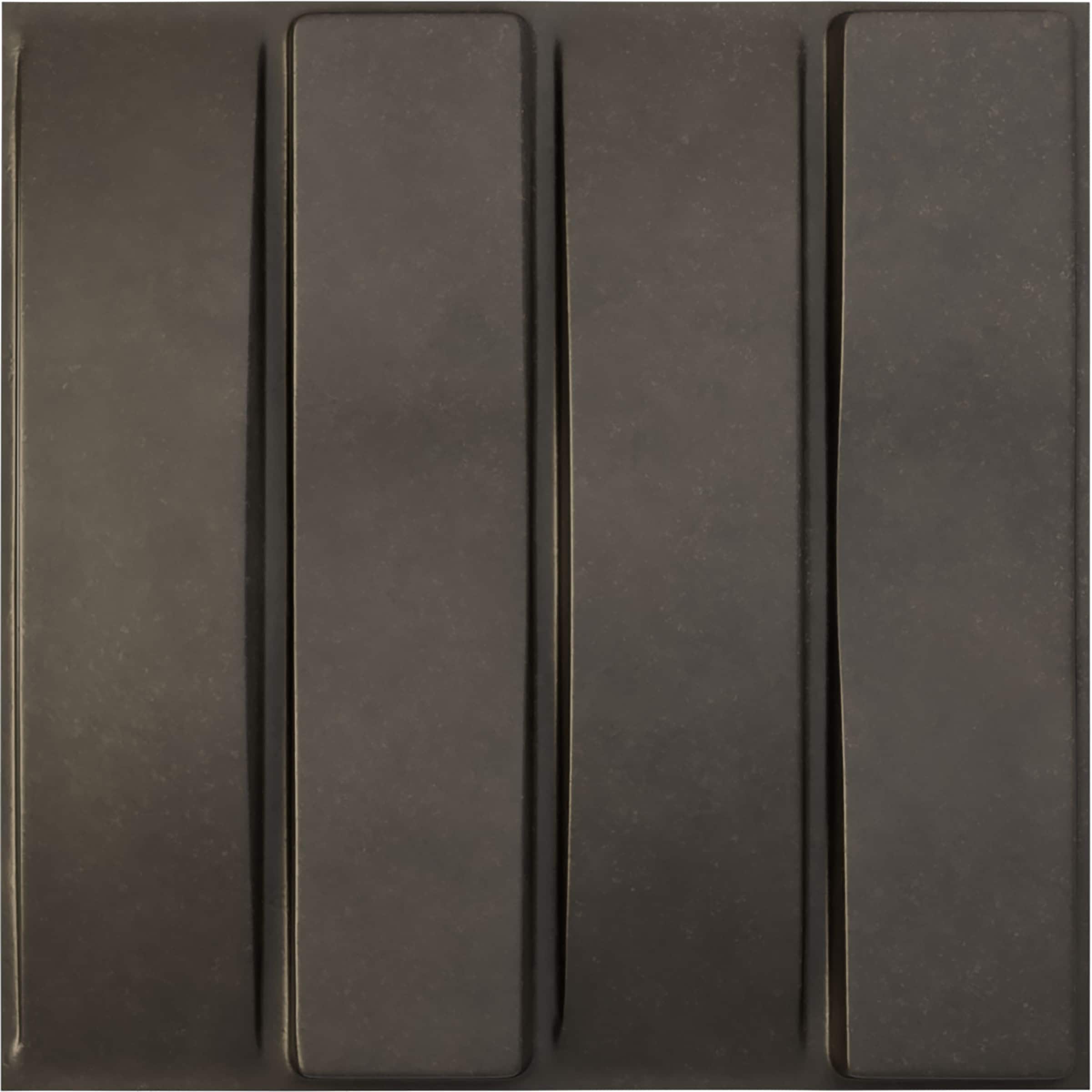 Ekena Millwork WP20X20CADST-CASE-12 19-5/8-in x 19-5/8-in Embossed Paintable/Stainable Black PVC Wall Panel ( 12 -Pack, Covers 32.04-sq ft )