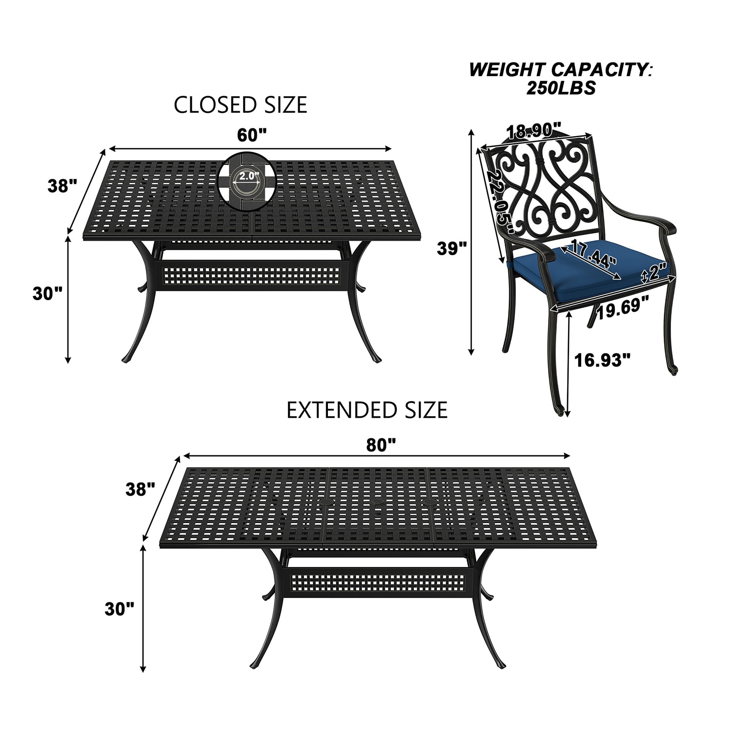 Mondawe MO-LDS6080DS-BU Patio-Dining-Sets - View #5