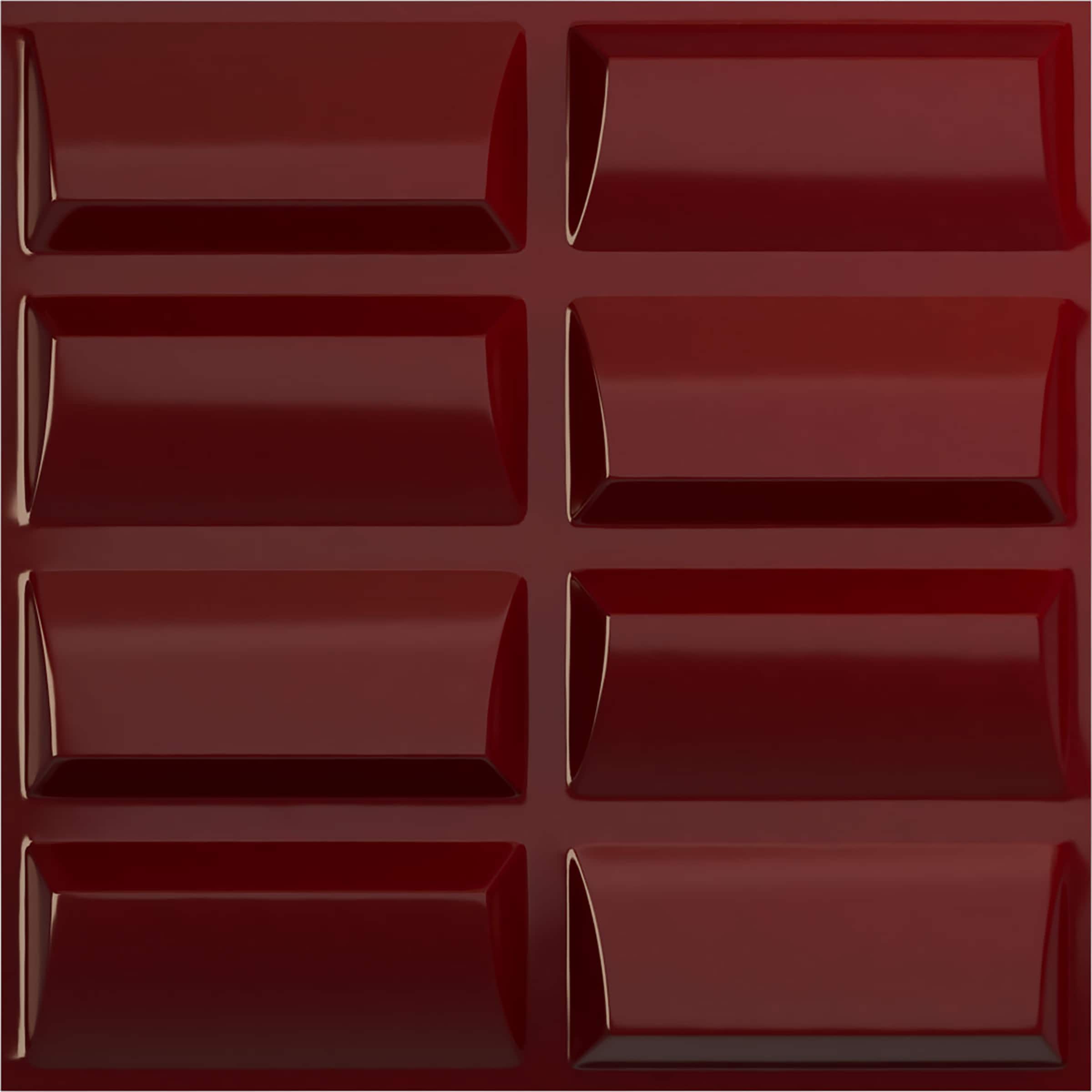 Ekena Millwork WP20X20RBHML 19-5/8-in x 19-5/8-in Embossed Paintable/Stainable Red PVC Wall Panel (