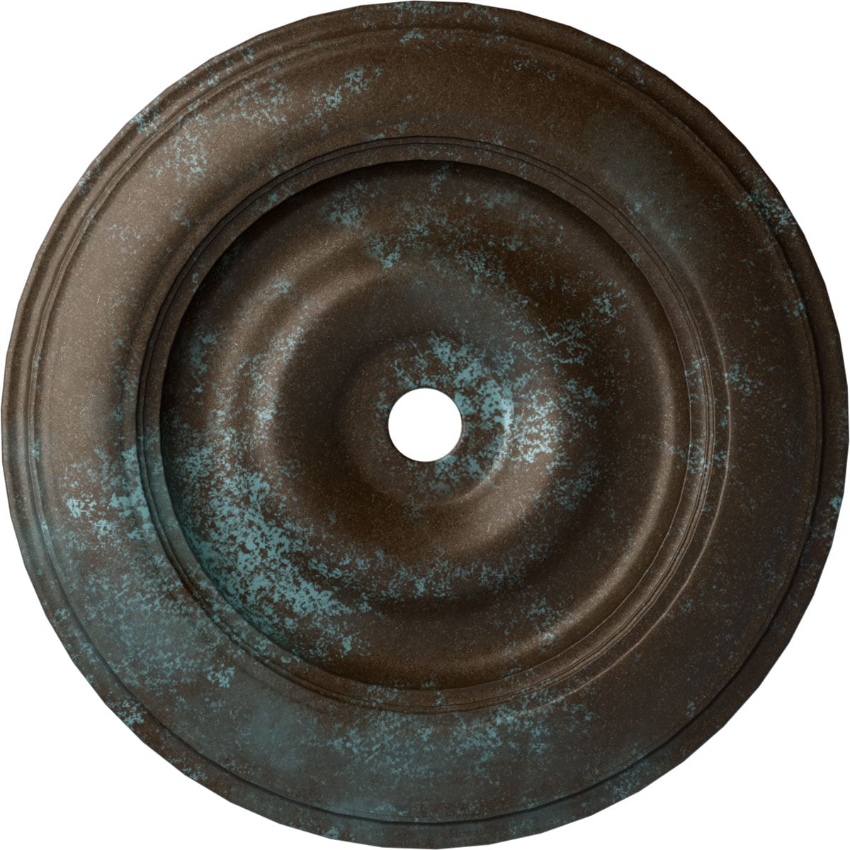 Ekena Millwork CM44CLBBS Classic 44.5-in W x 44.5-in L Painted Bronze Blue Patina Polyurethane Whole Ceiling Medallion