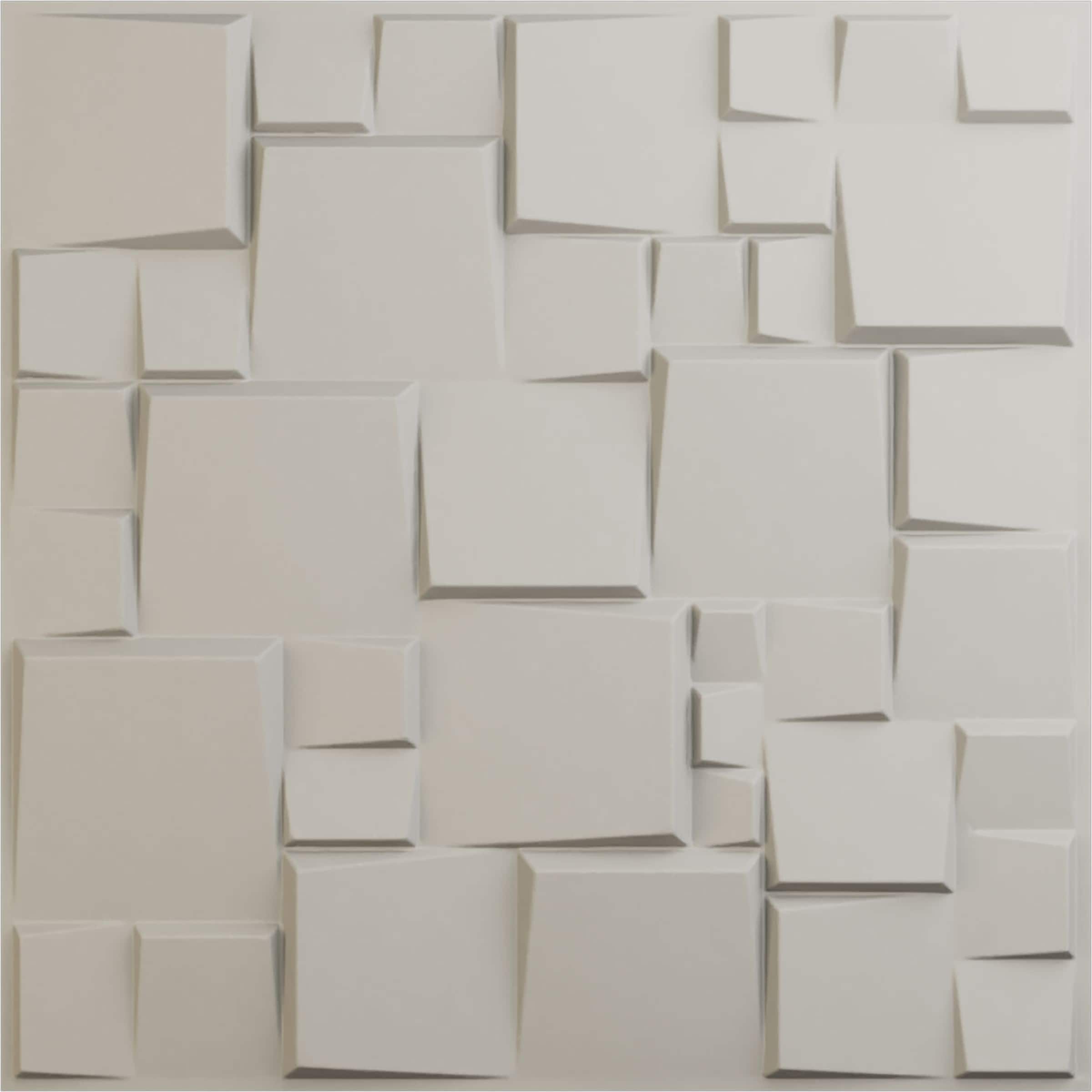 Ekena Millwork WP20X20MSGBW 19-5/8-in x 19-5/8-in Embossed Paintable/Stainable Off-white PVC Abstract Wall Panel ( 2.67-sq ft )