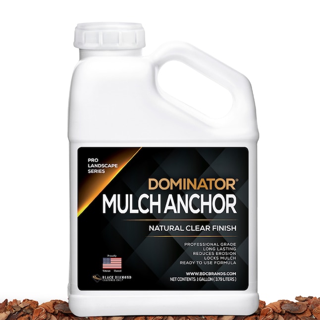 DOMINATOR Mulch Anchor - Clear Mulch Glue & Gravel Binder, Prevent Mulch  Washout & Erosion, Easy Leaf & Debris Removal