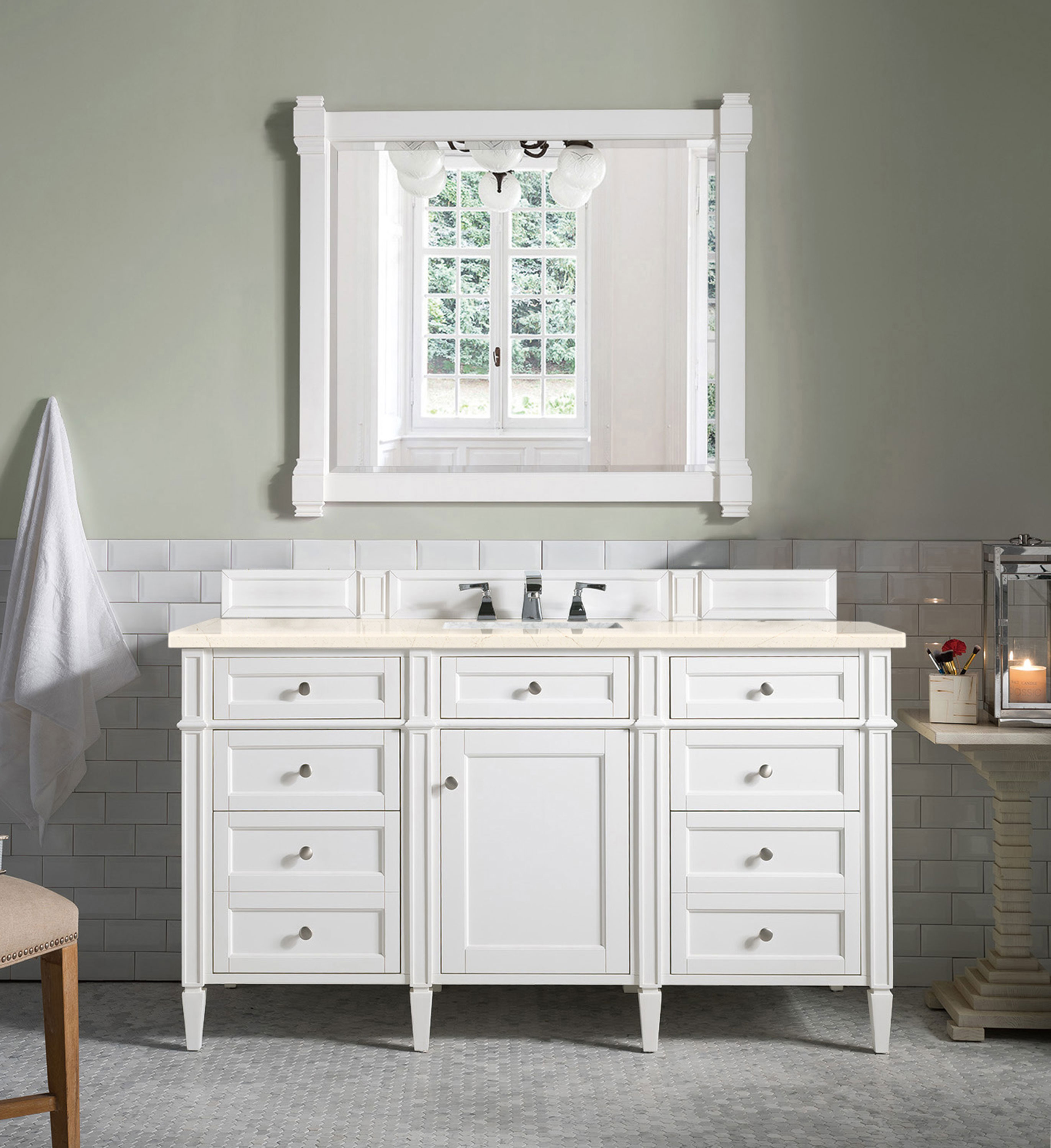 James Martin Vanities 655-V60S-BW-3EMR Bath-Vanity-Combo - View #2
