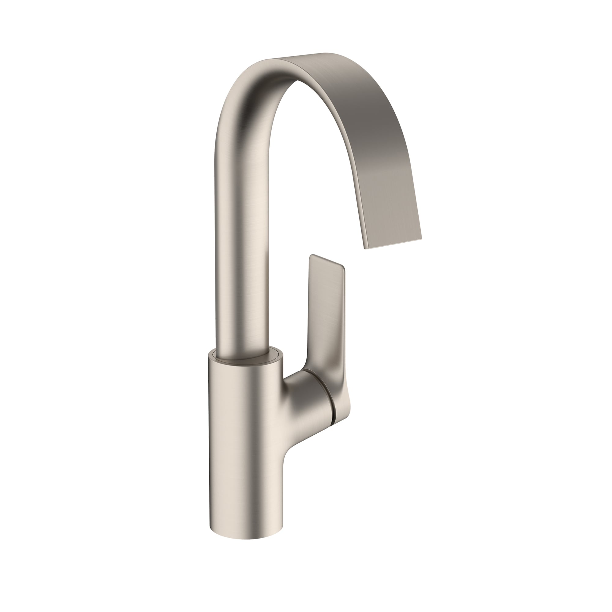 Hansgrohe 75030821 Vivenis Brushed Nickel Single hole 1-handle WaterSense Swivel Residential Handle Bathroom Sink Faucet with Drain