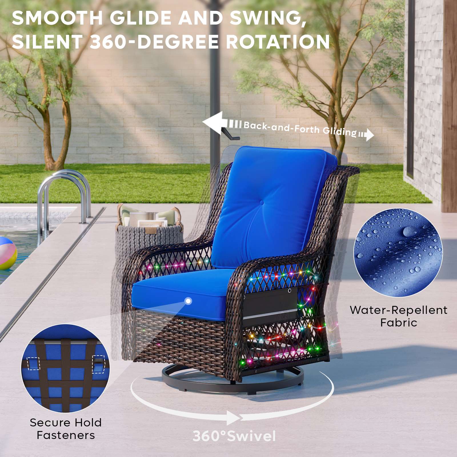 Bestier LOW-O400176A-BP026 Patio-Sofas-Daybeds - View #6
