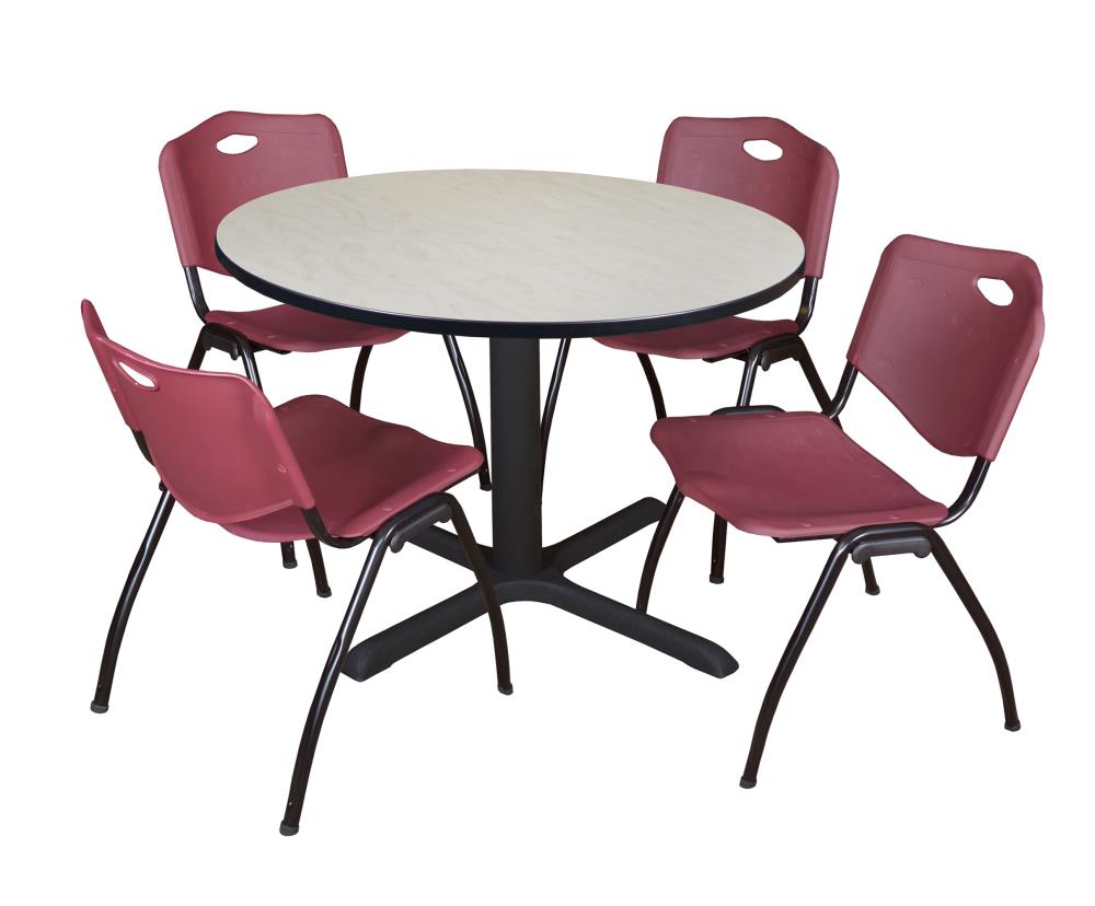 Regency TB48RNDPL47BY Breakroom Off-white 4-Person Training Table (48-in W x 29-in H)