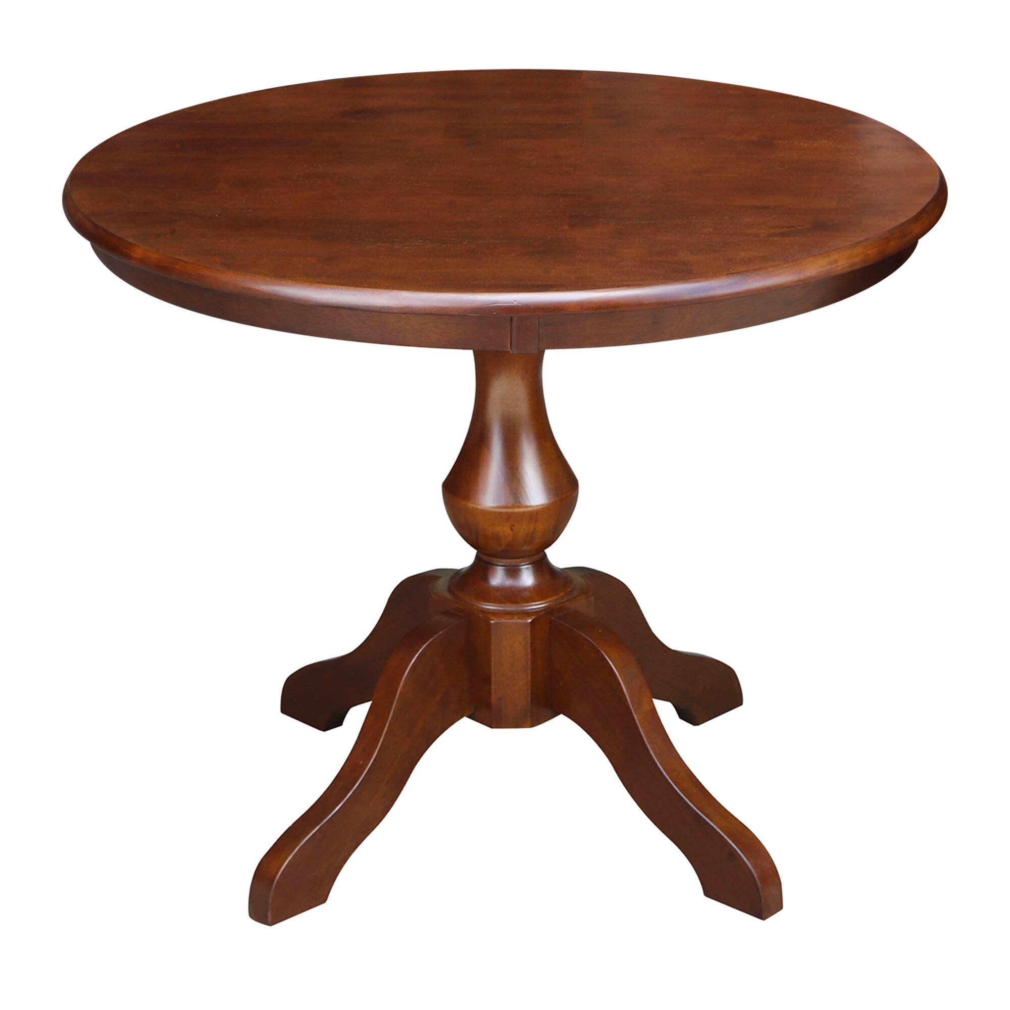 International Concepts K581-36RT-11B Espresso Round Traditional Dining Table, Wood with Espresso Wood Pedestal Base 36-Inches L x 28.9-Inches H