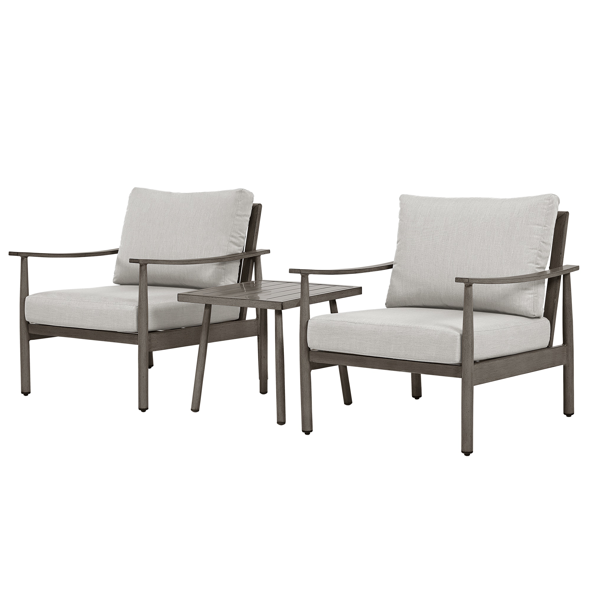  EL-SF3-GG-B1-WL3 3 -Piece Patio Conversation Set with Gray Cushions