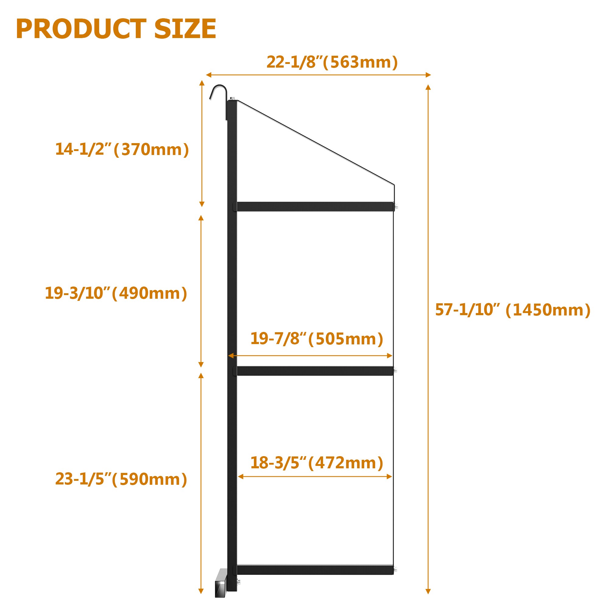 Aoile B0K9B451 Wall-Mounted-Shelving - View #4