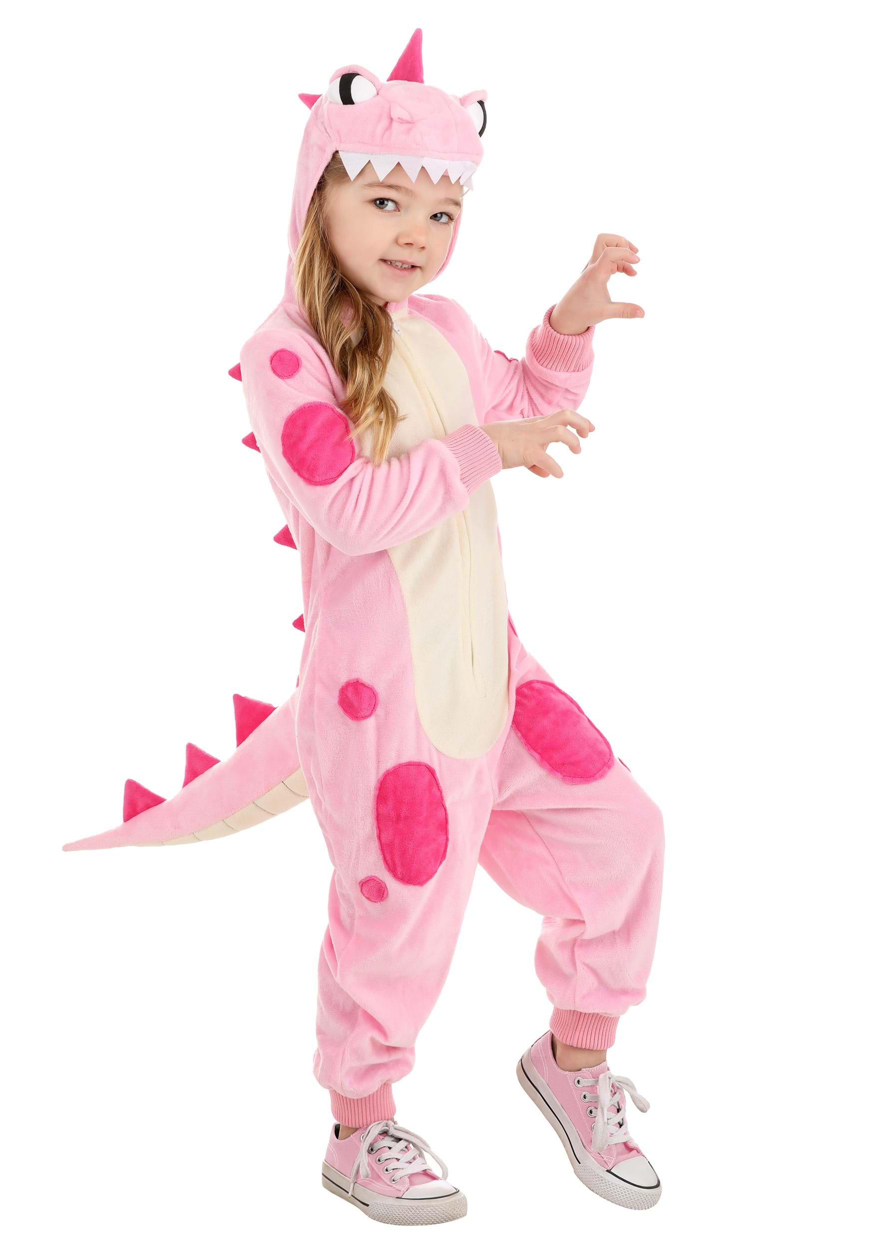 HalloweenCostumes - FUN Costumes Toddler Pink Dinosaur Onesie Costume Dinosaur Costumes 4T