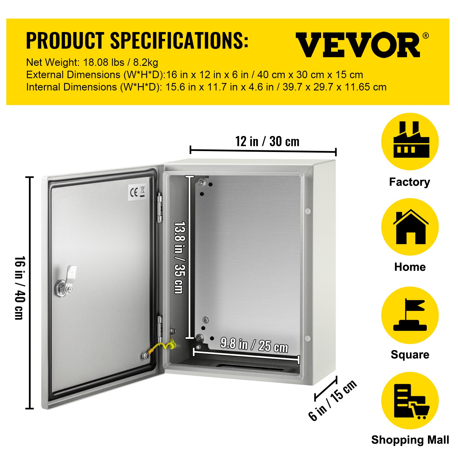 VEVOR DQXJSTCFS40X30X15V0 Electrical-Box - View #8