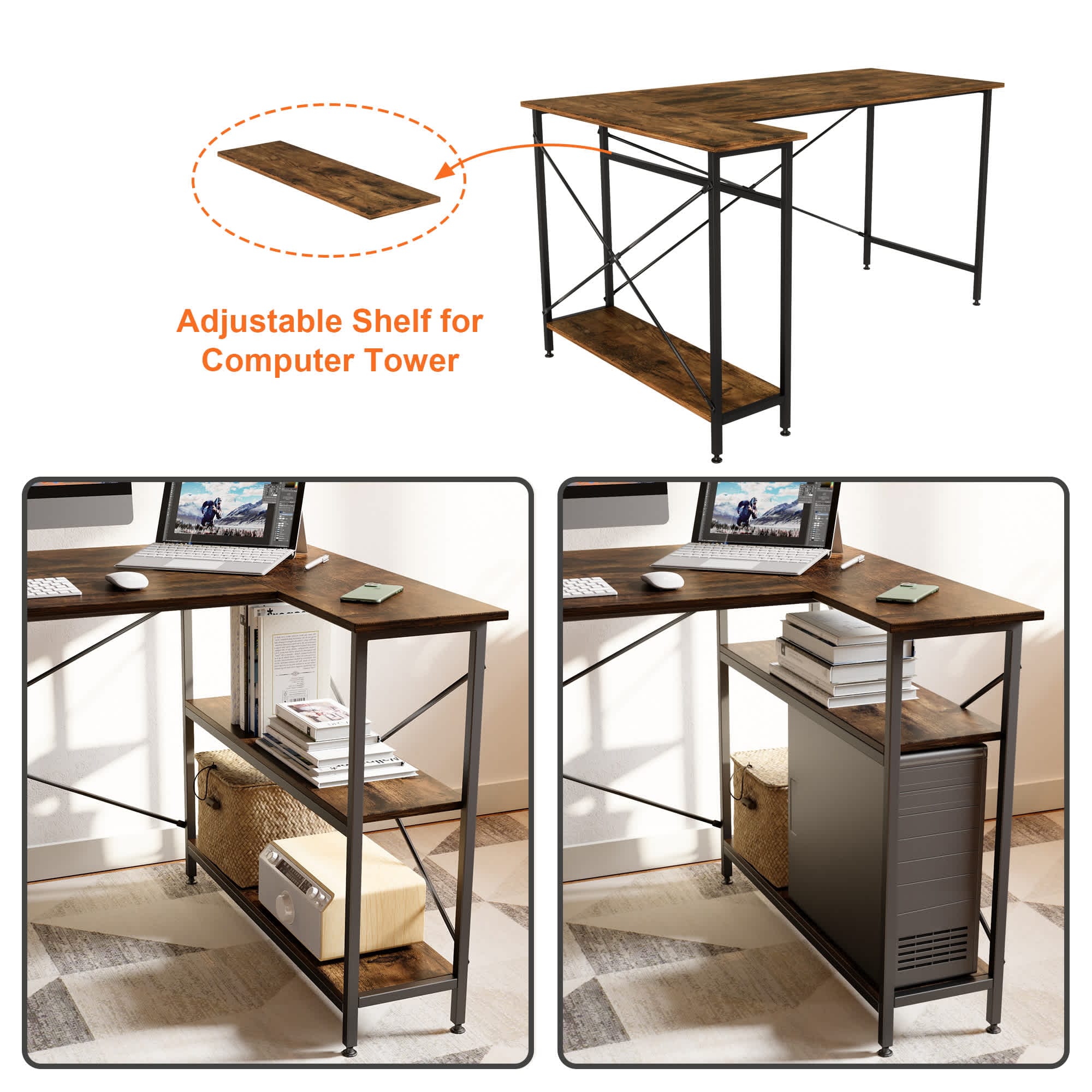 Bestier LOW-D244X-RST desks - View #3