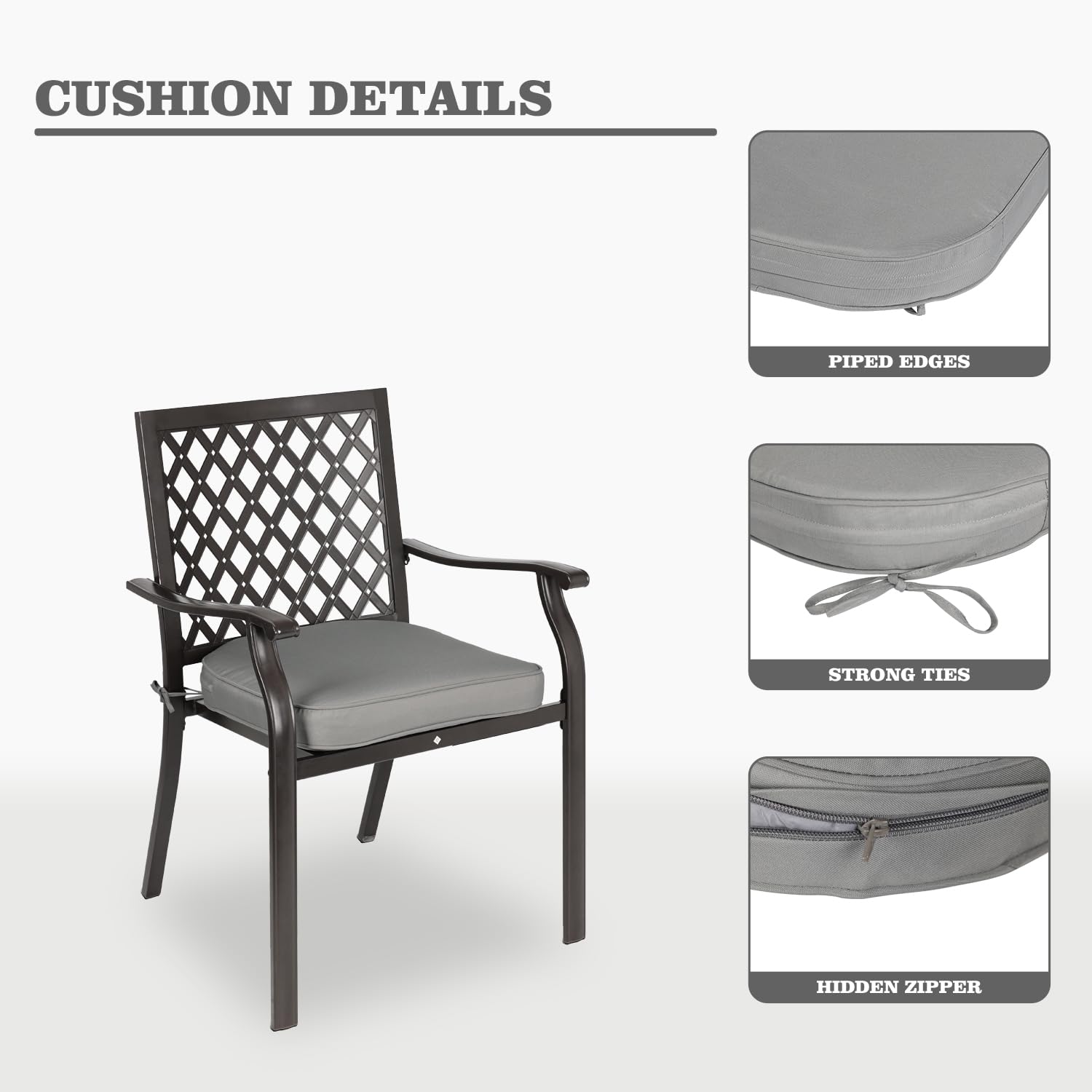 Aoodor A281-PCGCG Patio-Furniture-Cushions - View #4