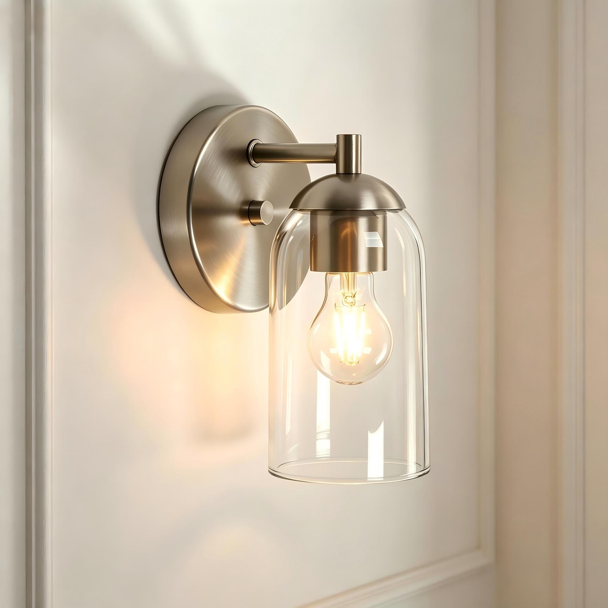 LNC Cylora 4-in W 1-Light Hardwired Outdoor Wall Sconce