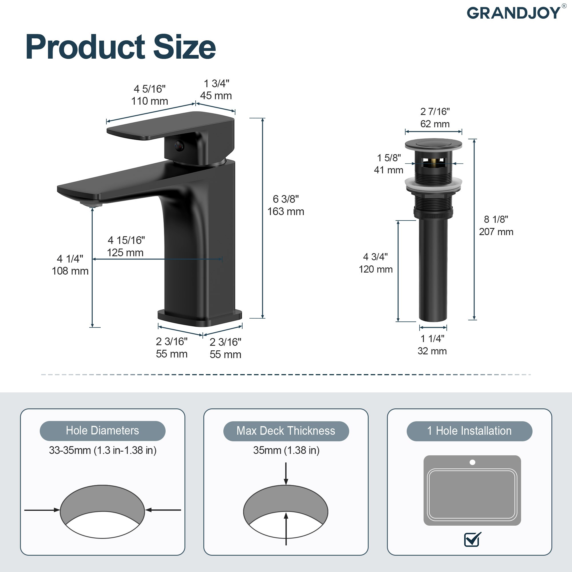 GRANDJOY SGF13GJ-09B-BL Lavatory-Faucets - View #10