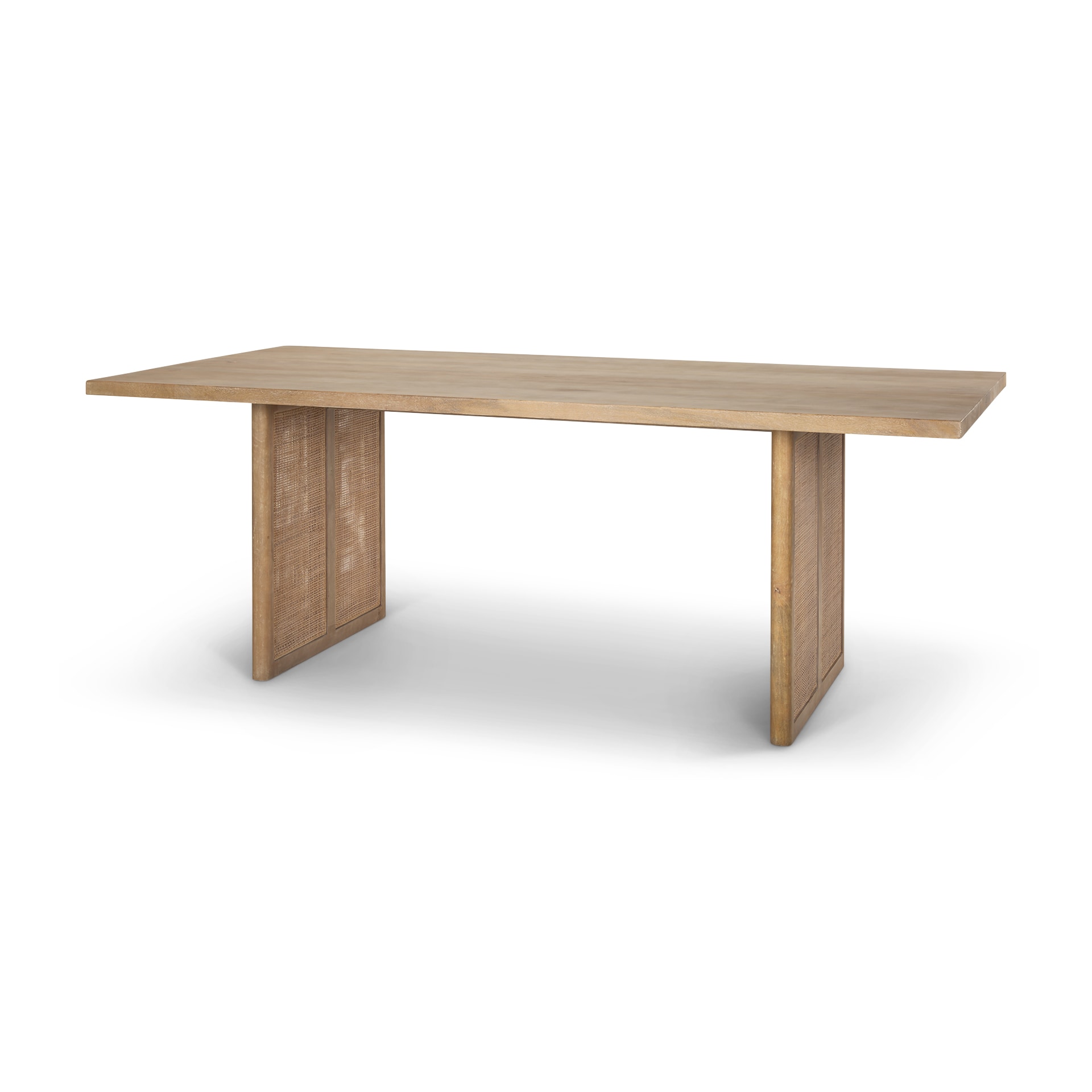 Mercana 69905 Brown Country Dining Table, Wood with Wood 84-in L x 30-in H
