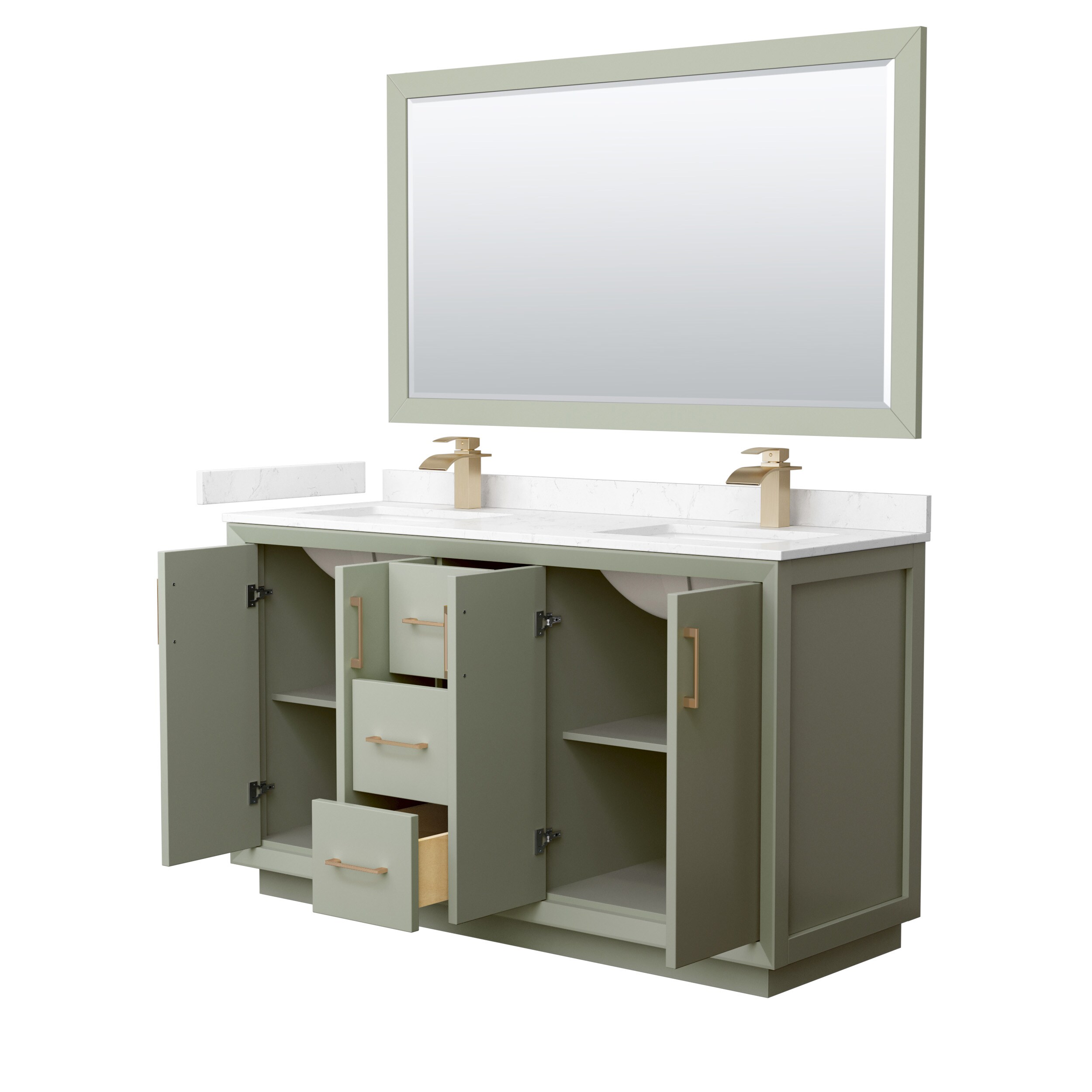 Wyndham Collection WCF414160DLZC2UNSM58 Bath-Vanity-Combo - View #2