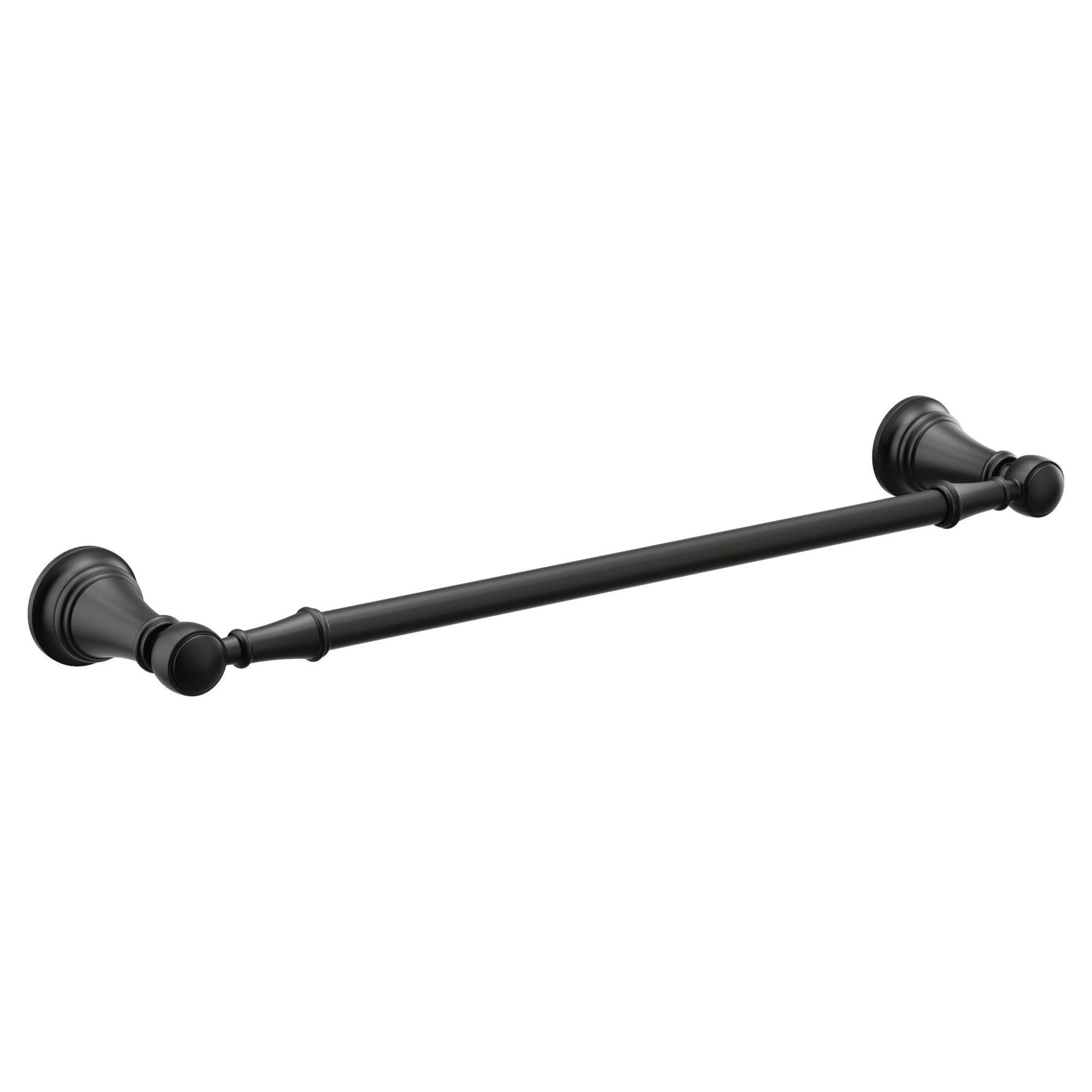 Moen YB8418BL Weymouth 18-in Matte Black Wall mount Single Towel Bar
