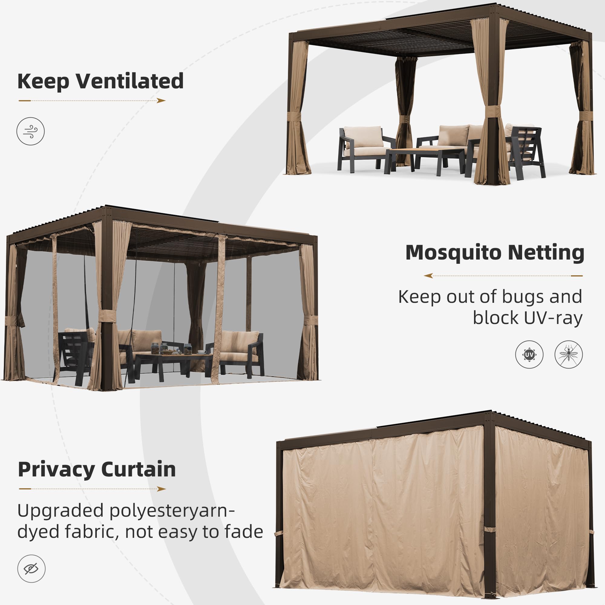 PURPLE LEAF LSMPDBY-1013 Wood-Resin-Gazebos - View #6