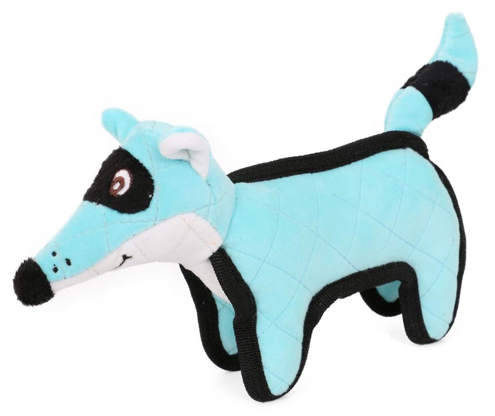 Pet Life Foxy-Tail Quilted Plush Animal Squeak Chew Tug Dog Toy - Blue