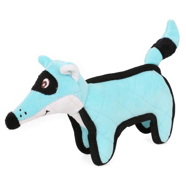 Pet Life Foxy-Tail Quilted Plush Animal Squeak Chew Tug Dog Toy - Blue
