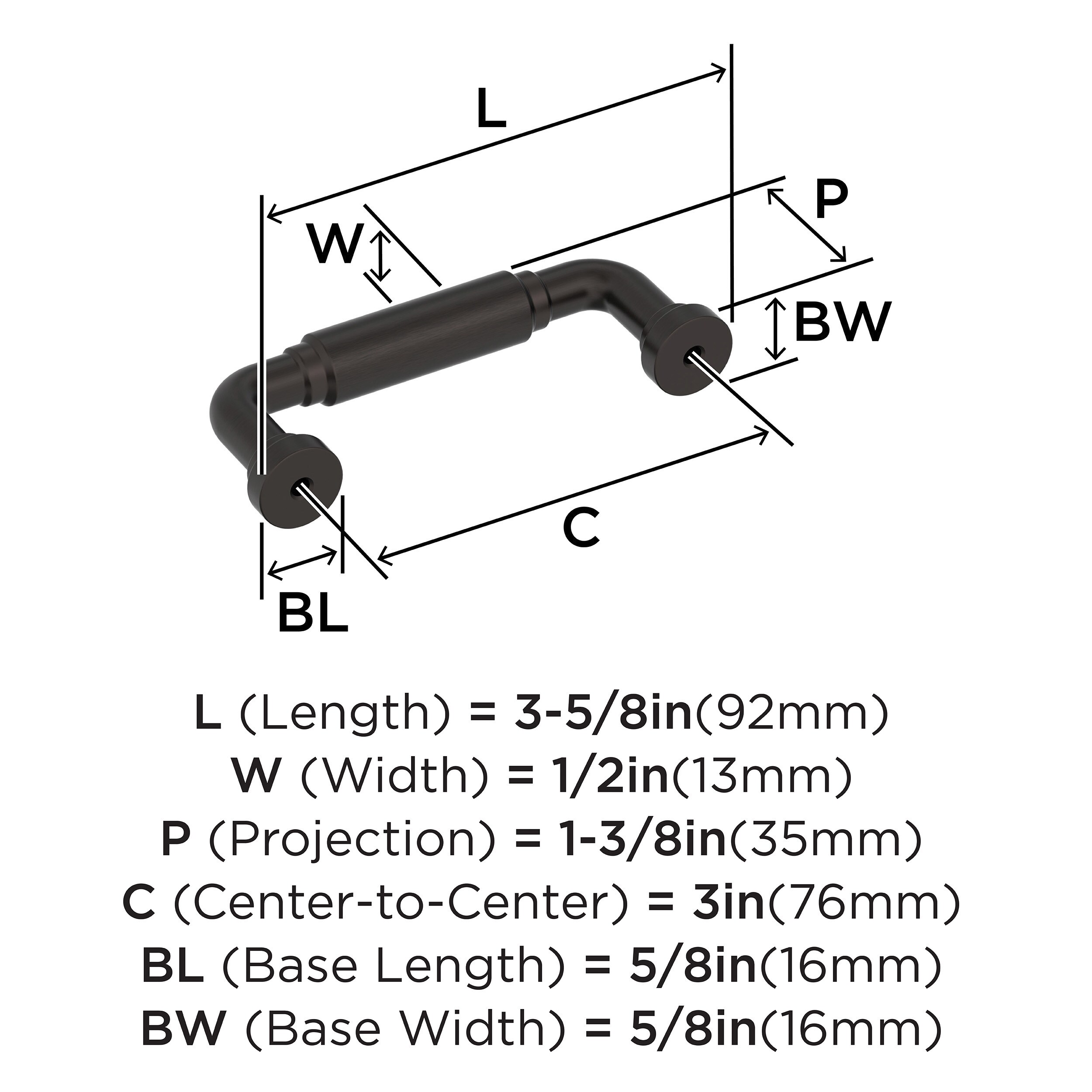 Amerock BP37661ORB Cabinet-Pulls - View #4