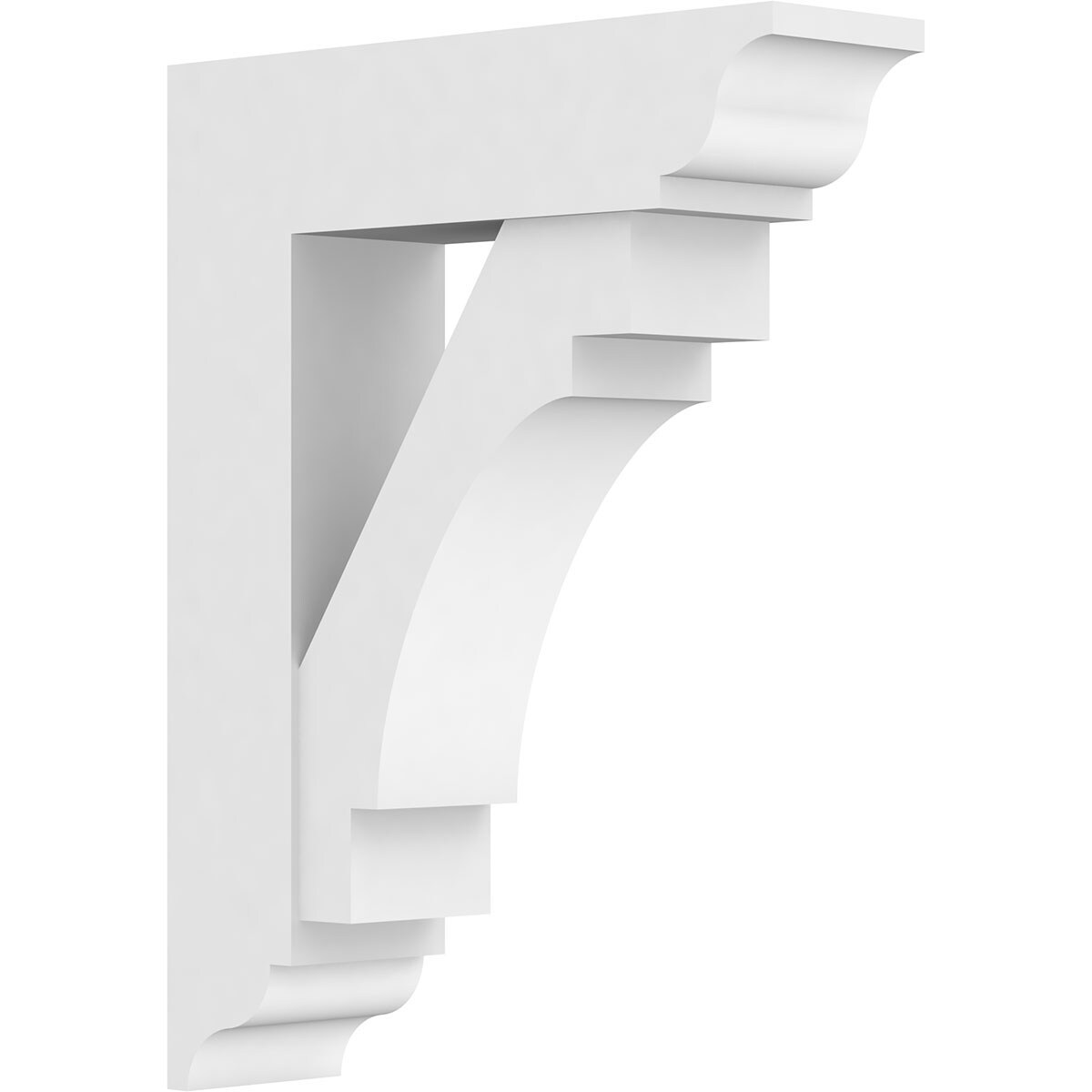 Ekena Millwork BKTP05X20X26MRC01 Standard MercedGrade 5-in x 20-in x 26-in Off-white PVC Standard bracket