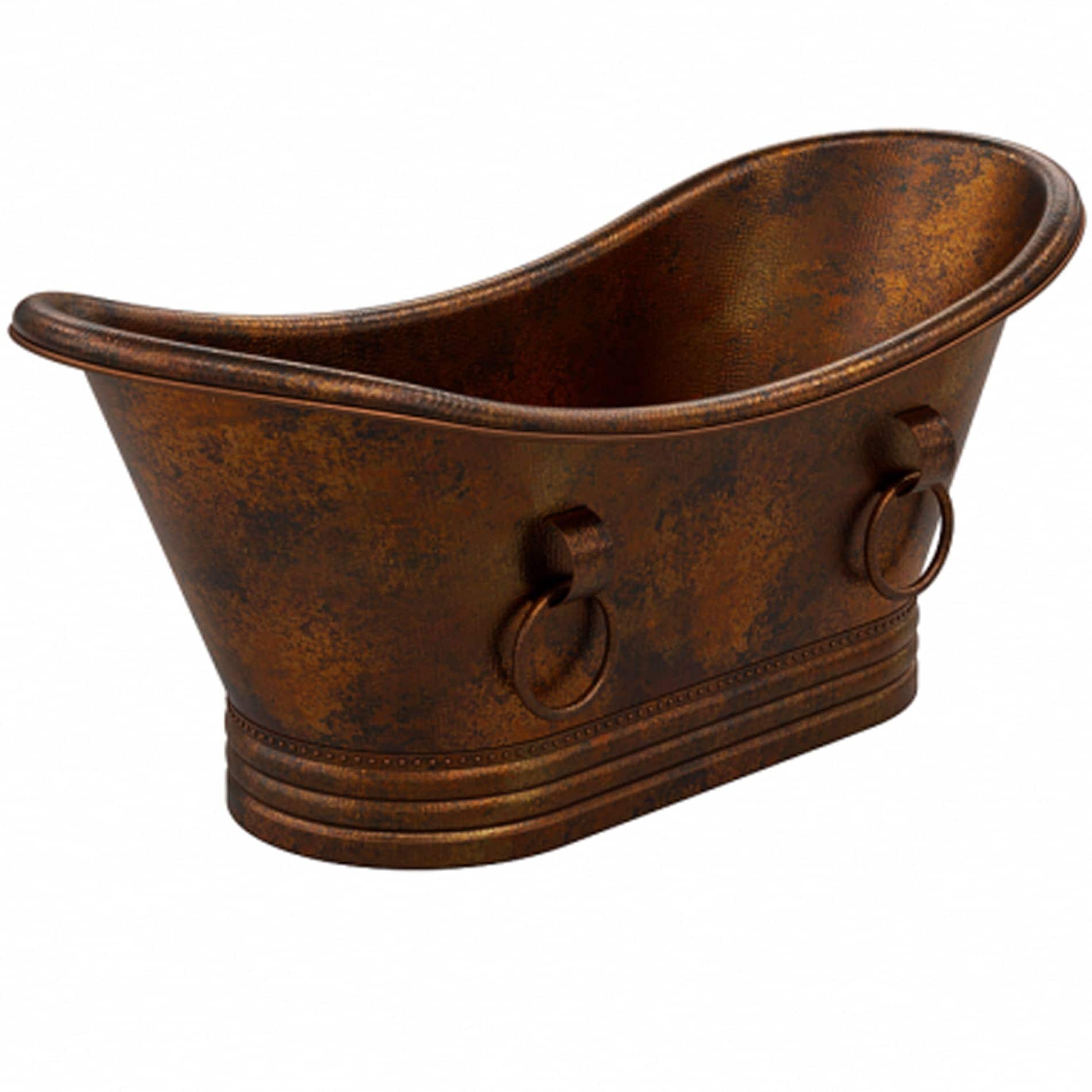 Novatto -  NBT-ADA-72 The Adamo Freestanding 72 inch Length Copper Bath Tub