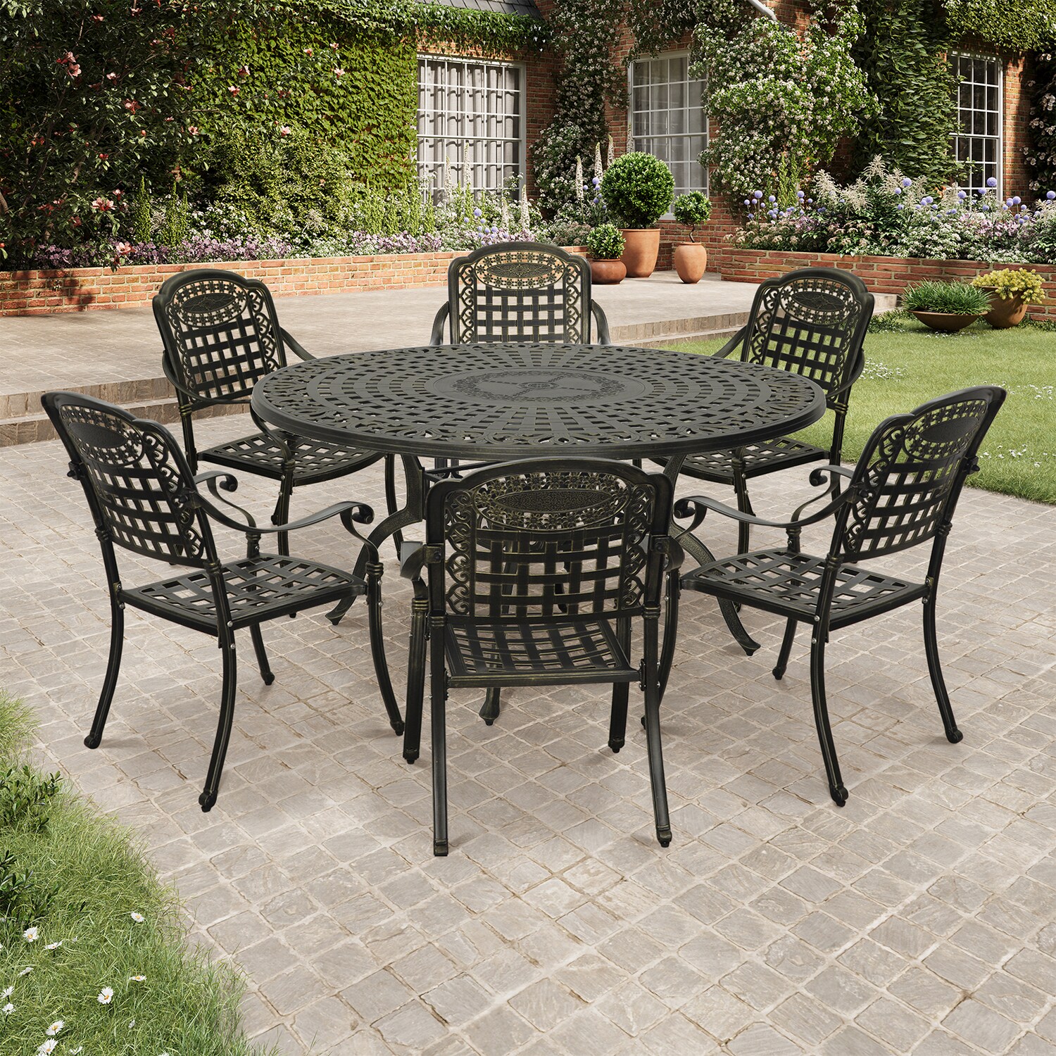 Mondawe MO-XGT150CE-BR Patio-Dining-Sets - View #2