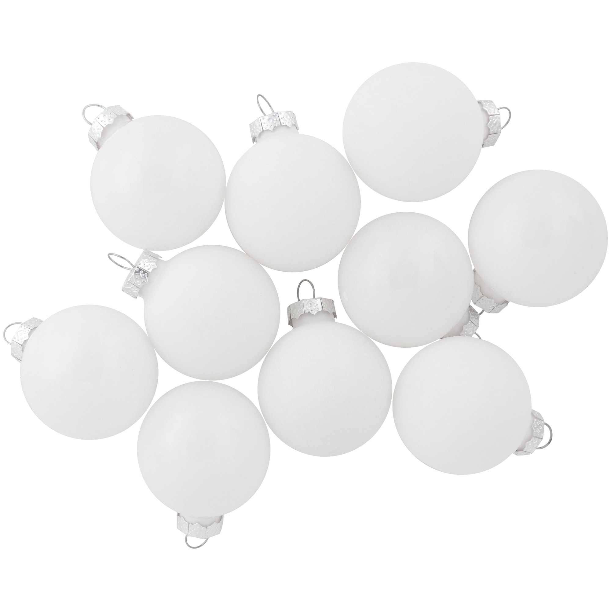 Northlight 32629157 10 -Pack Silver Standard Indoor Ornament set