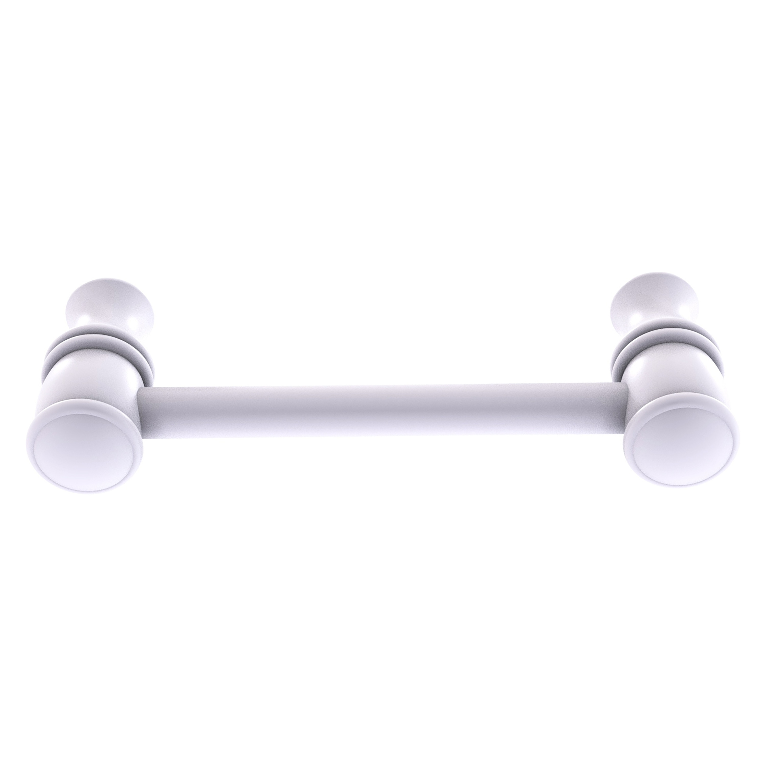 Allied Brass CL-30-4-WHM Carolina 4-in , 102mm Center to Center Matte White Dual Mount Cylindrical Bar For Use on Appliances Drawer Pulls