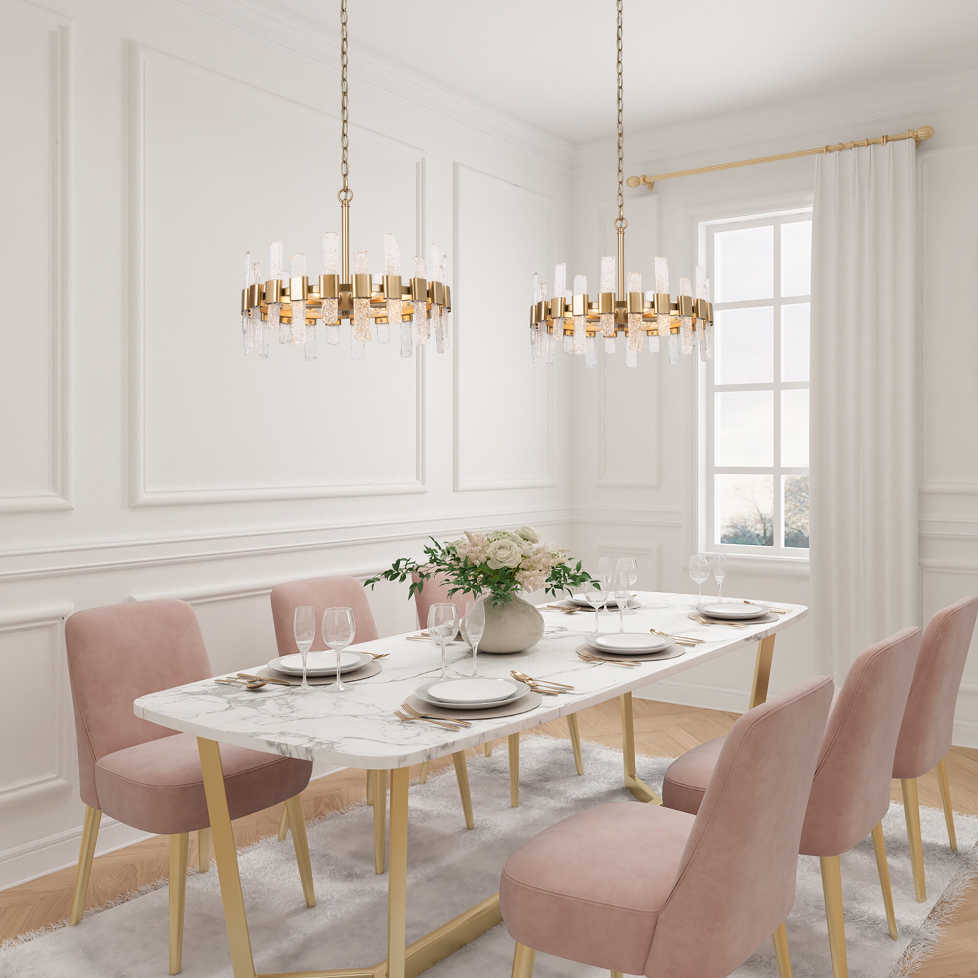 modern gold chandelier for dining room