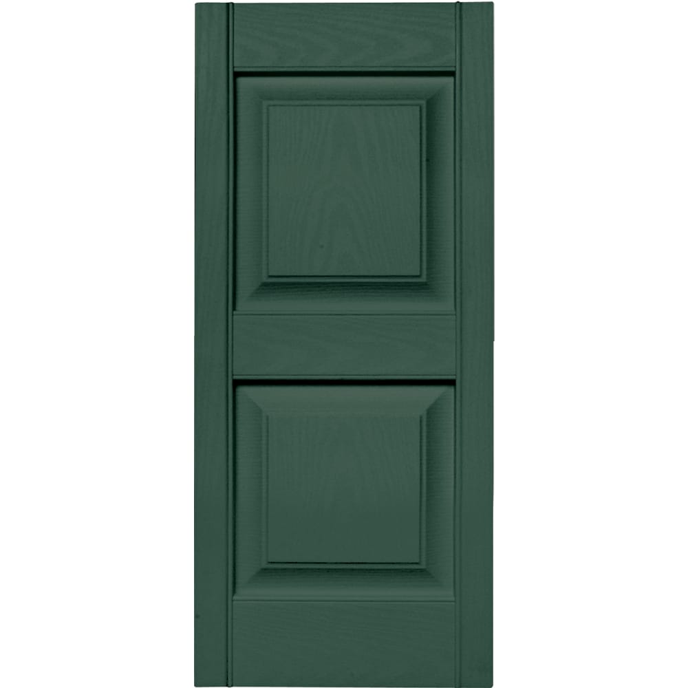 Vantage V4711435028 14.875-in W x 34.875-in H Forest Green Raised panel Exterior Shutters ( 1 -Pack )