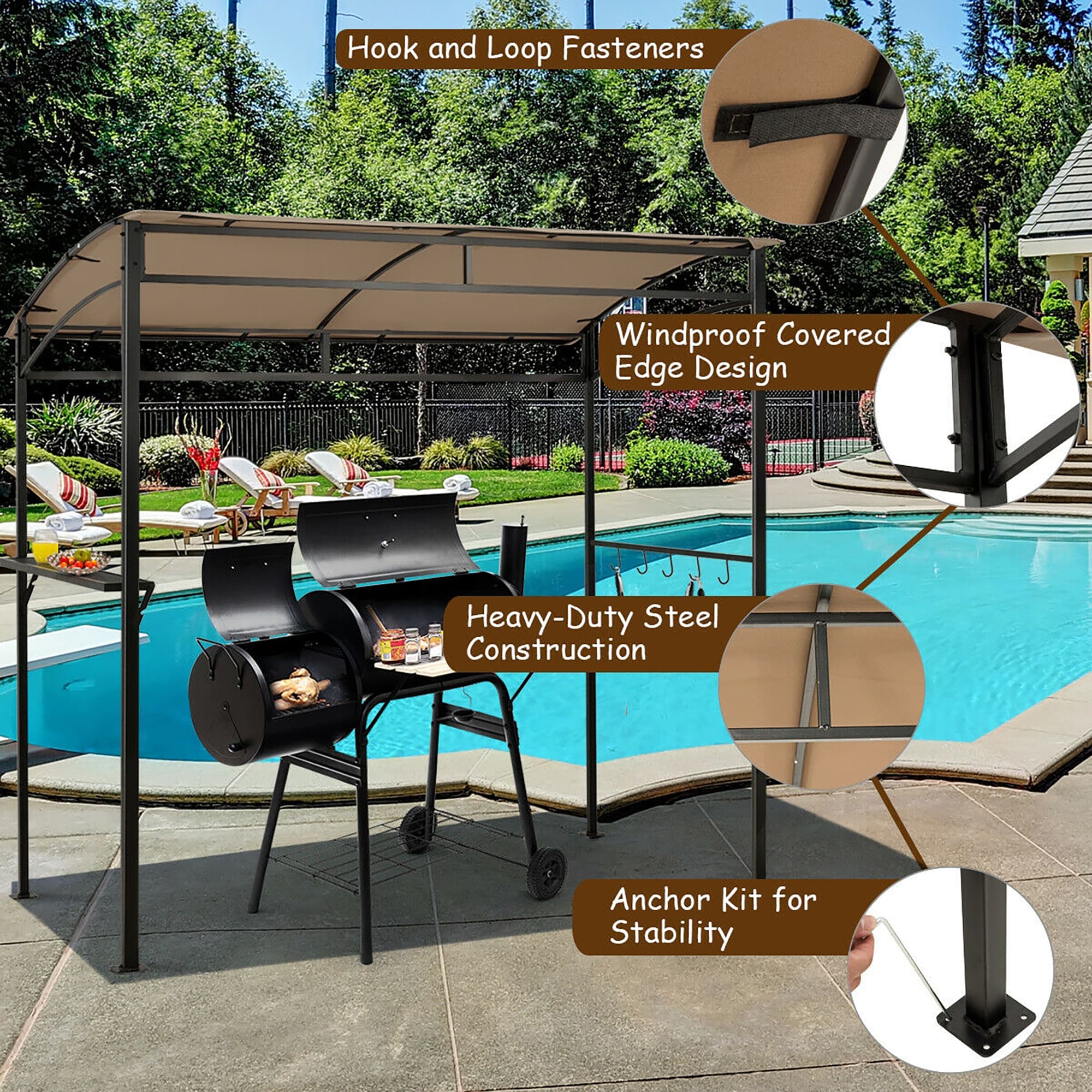 Forclover ALLS-94BR Wood-Resin-Gazebos - View #7