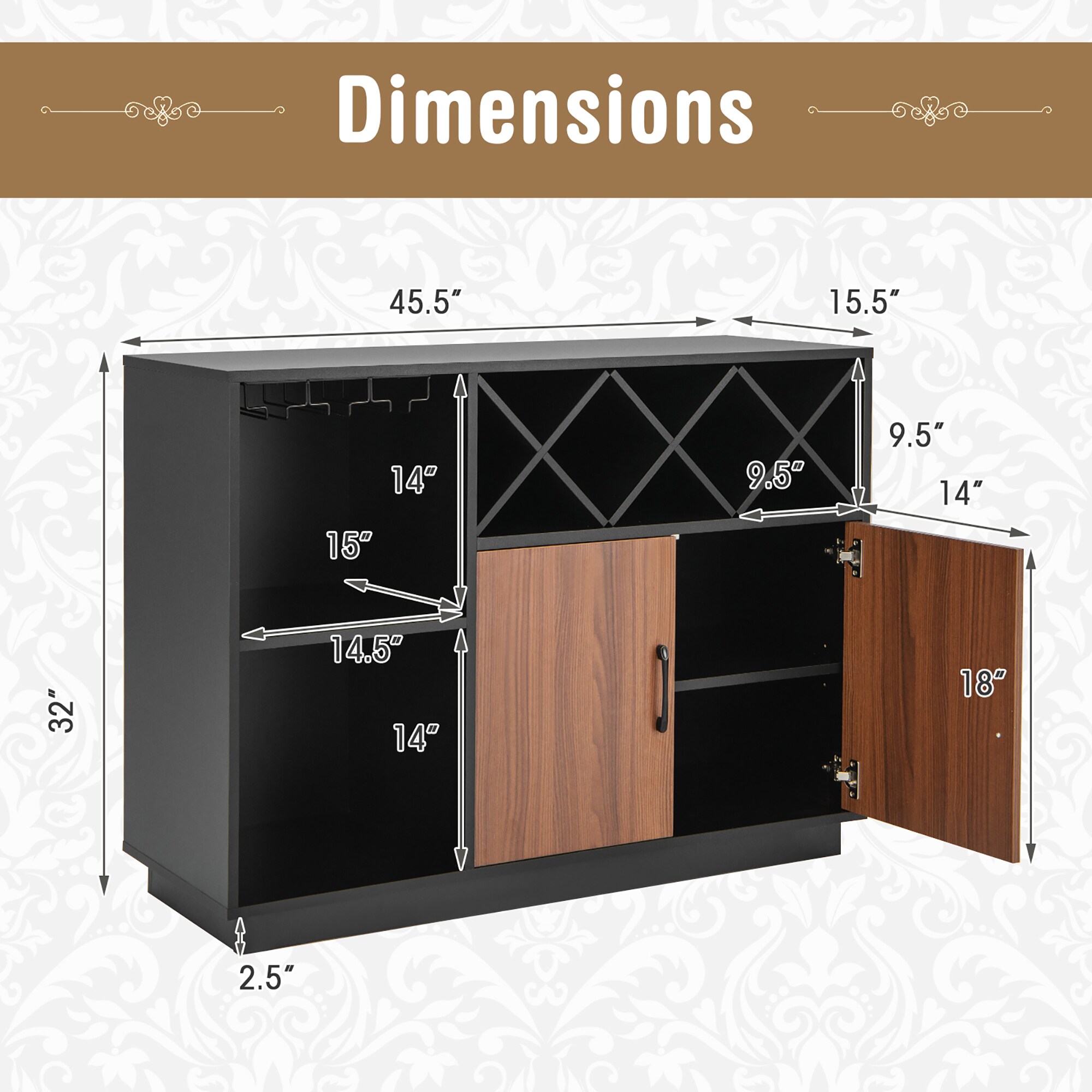 Goplus LWS00443 Wine-Racks - View #2