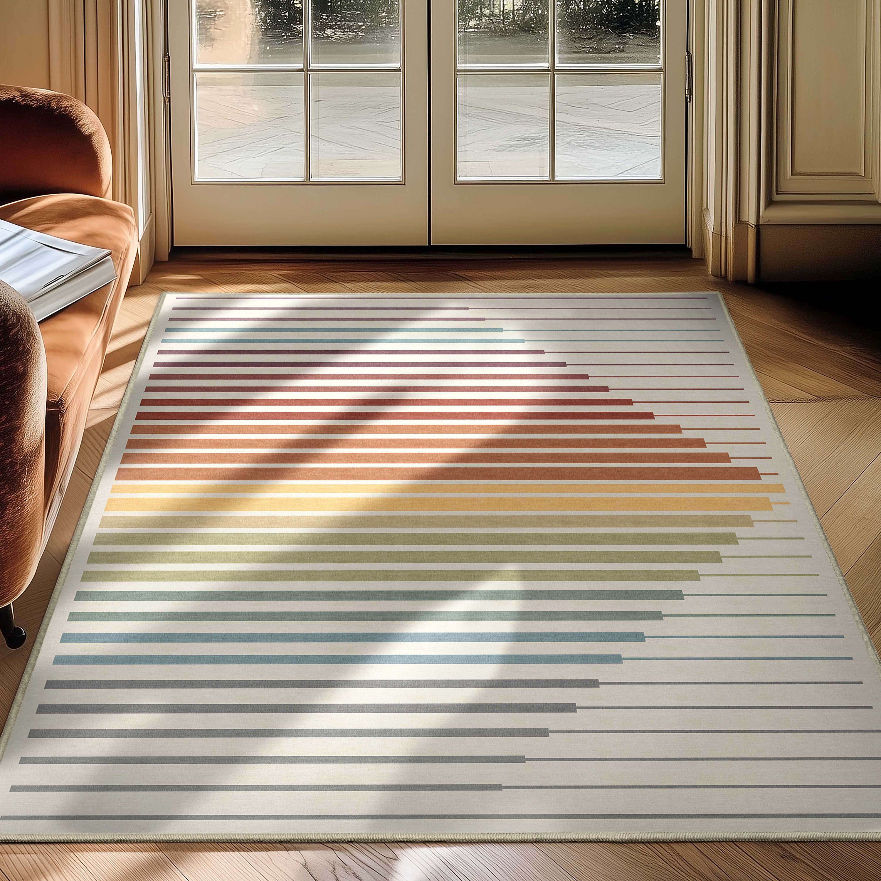 Well Woven W-APG-05A-4 Apollo 3 x 5 (ft) Polyester Multi Rectangular Indoor Geometric Mid-Century Modern Area rug
